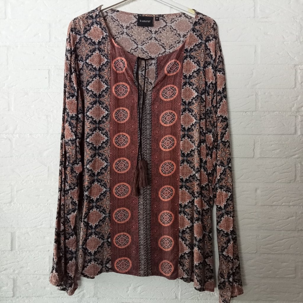B.Young boho hippie blouse maat 42, Overige kleuren, Verzenden, Maat 42/44 (L), Zo goed als nieuw