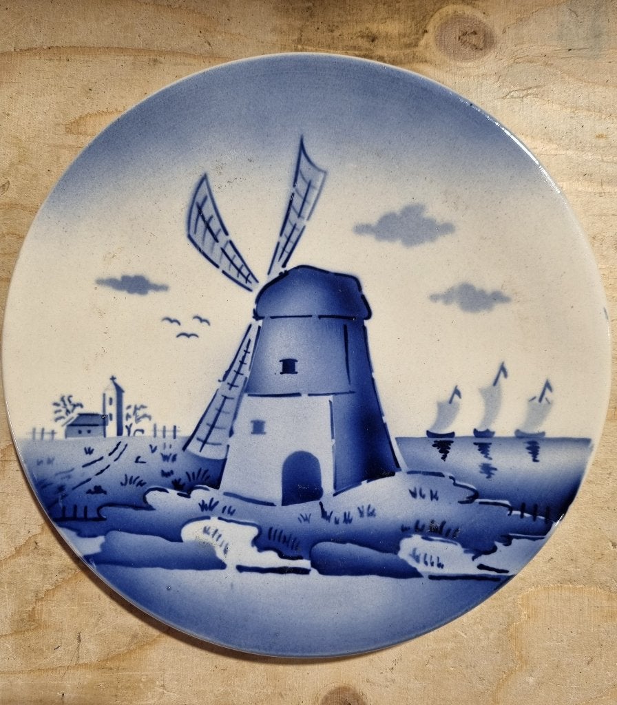 Vintage wandbord Hollandse molen, Ophalen of Verzenden