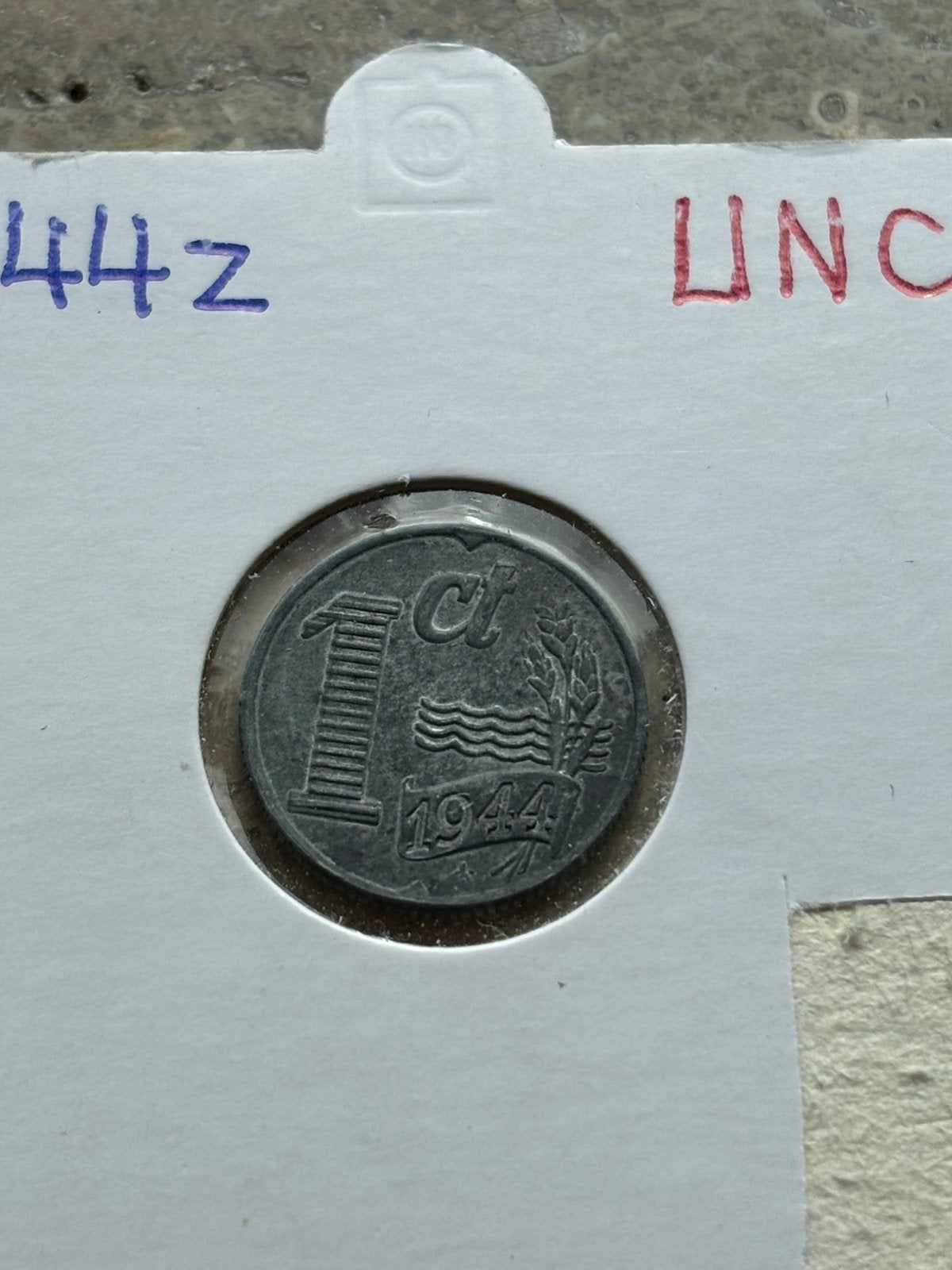 1 cent 1944 zink Wilhelmina , hoge kwaliteit, Ophalen of Verzenden, Koningin Wilhelmina, 1 cent, Losse munt