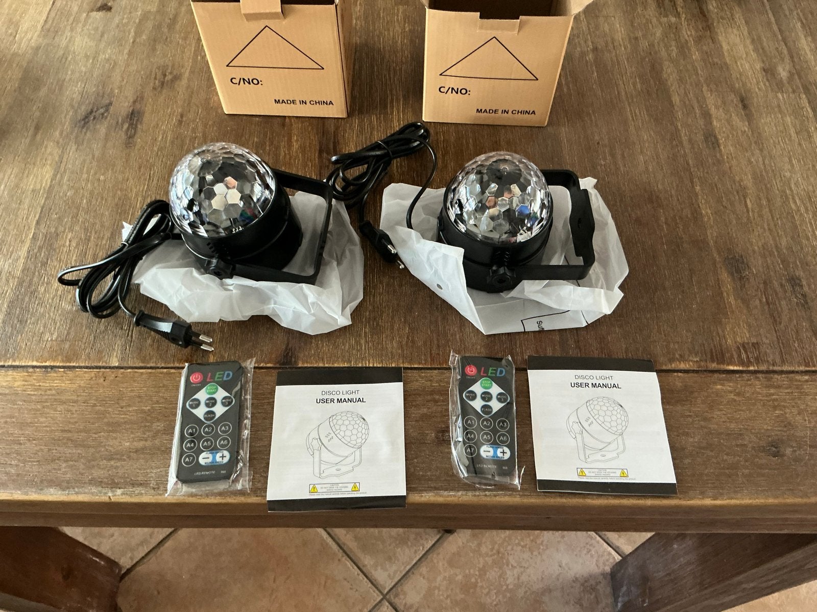 2x Disco lamp met afstandsbediening - Feestverlichting, Ophalen of Verzenden, Nieuw, Feestartikel, Carnaval