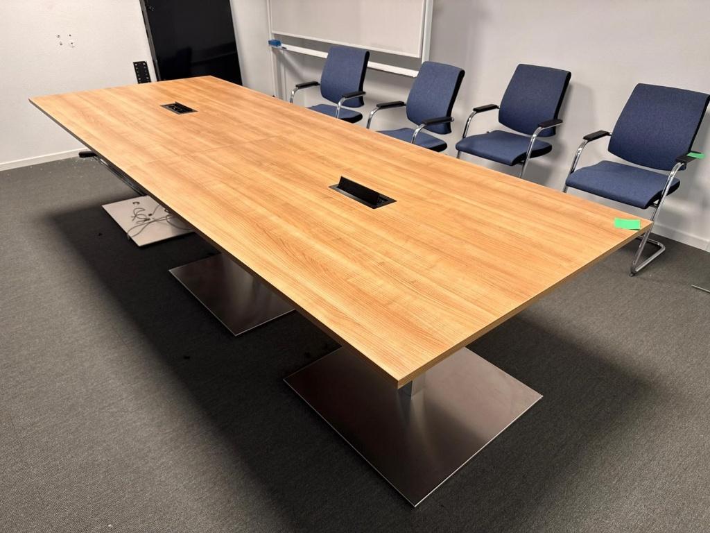 Vergadertafel op kolompoten, Ophalen of Verzenden, Gebruikt