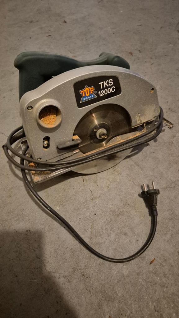 Top Craft TKS 1200C Cirkelzaag, Doe-het-zelf en Verbouw, Gereedschap | Zaagmachines, Ophalen, Gebruikt, Cirkelzaag, 600 tot 1200 watt
