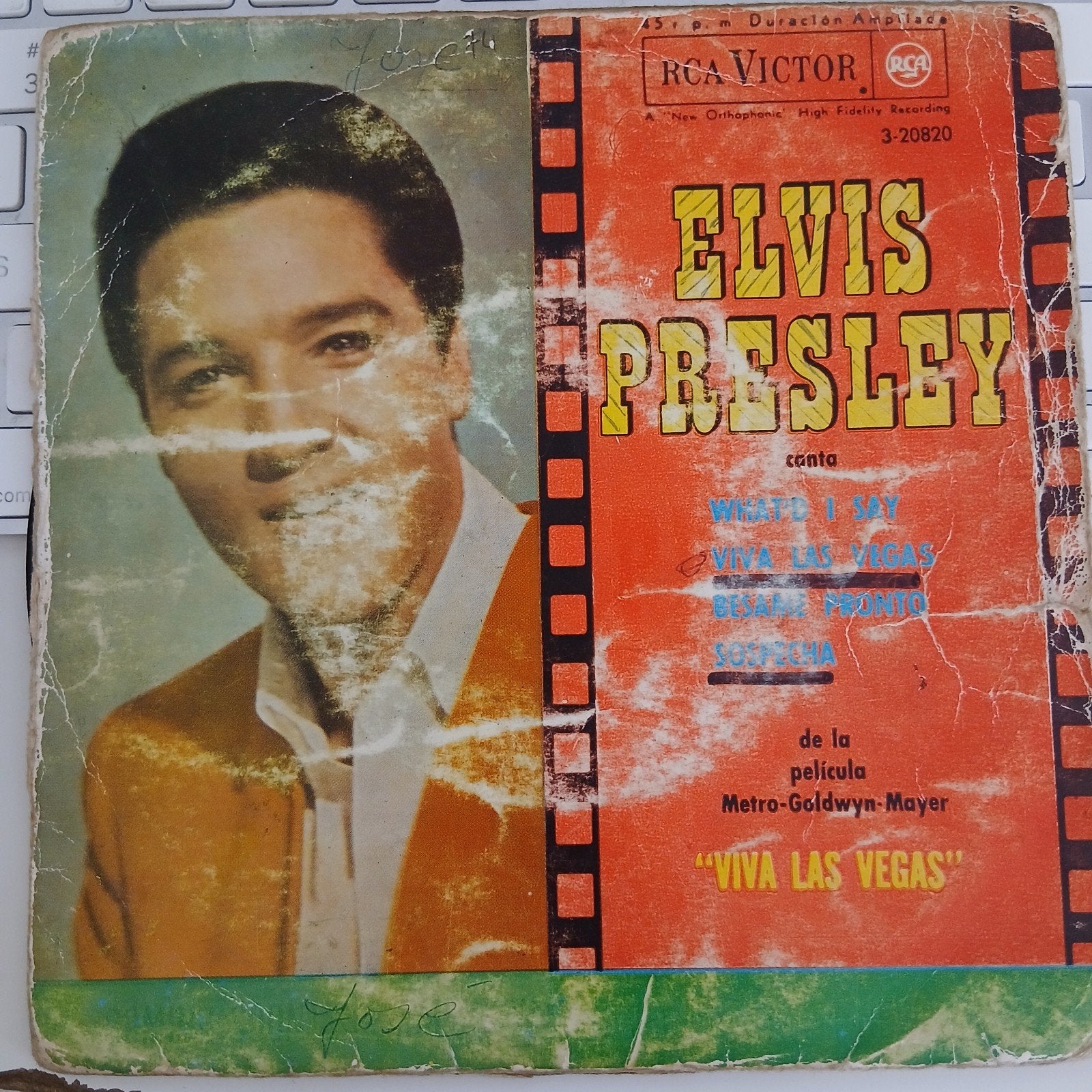 Elvis Presley - Viva Las Vegas EP (Spaanse persing), Gebruikt, 7 inch, Ophalen of Verzenden, Pop