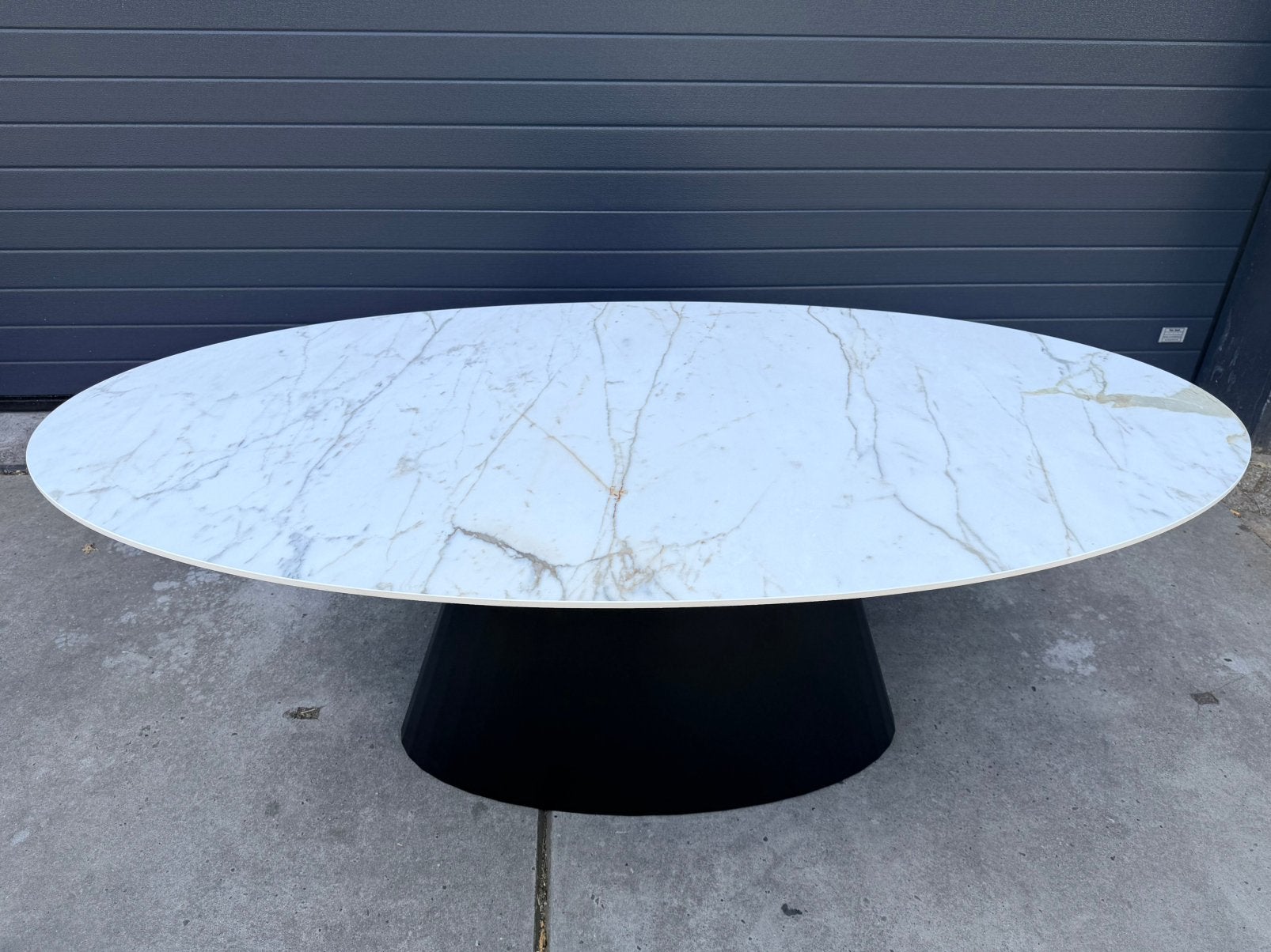 Luxe ovale keramische eettafel – Nieuw | 200 x 100 cm, Ophalen, 100 tot 150 cm, Nieuw, 200 cm of meer