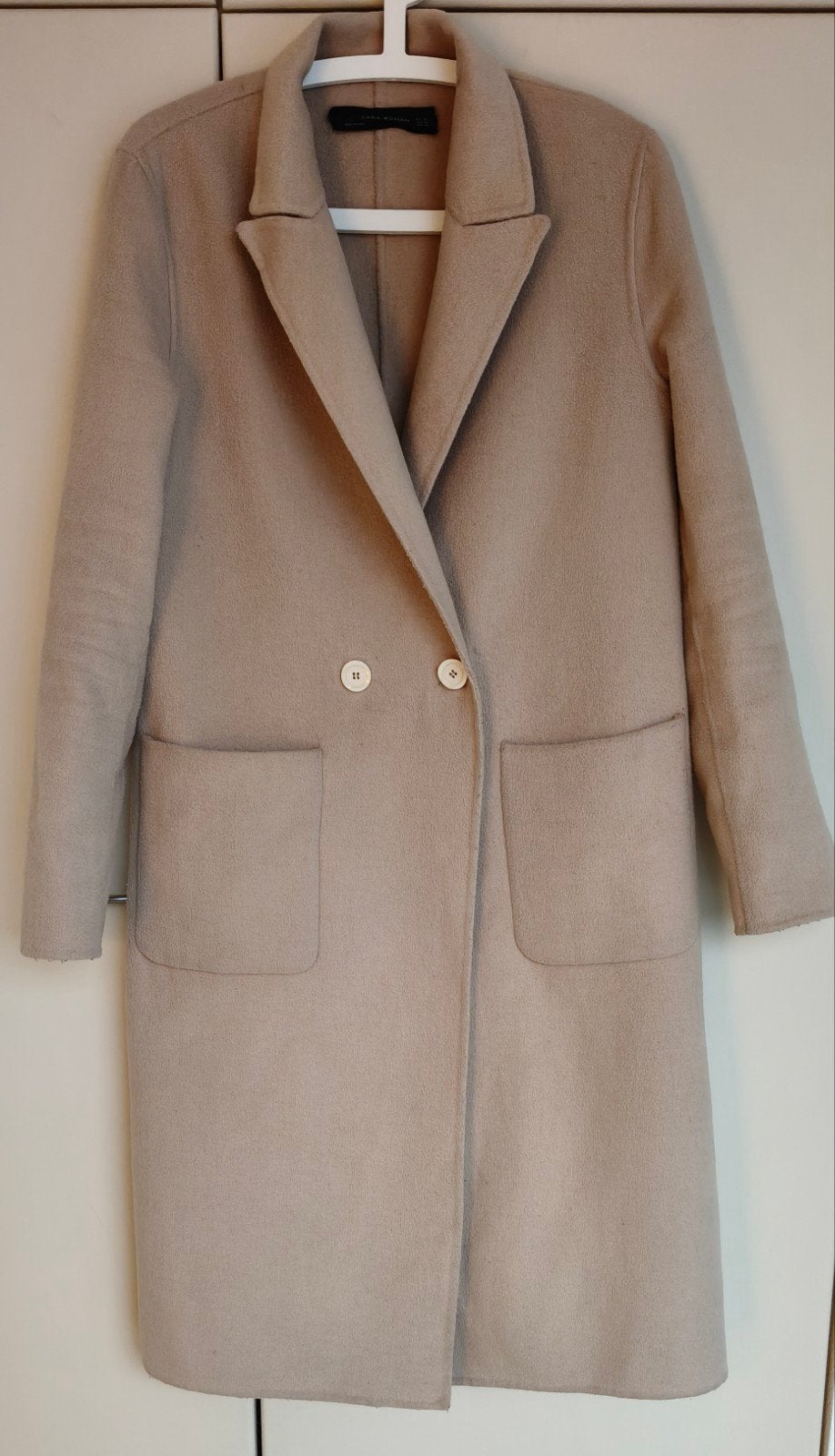 Zara Woman Beige Lange Jas Maat M, Zara Woman, Ophalen of Verzenden