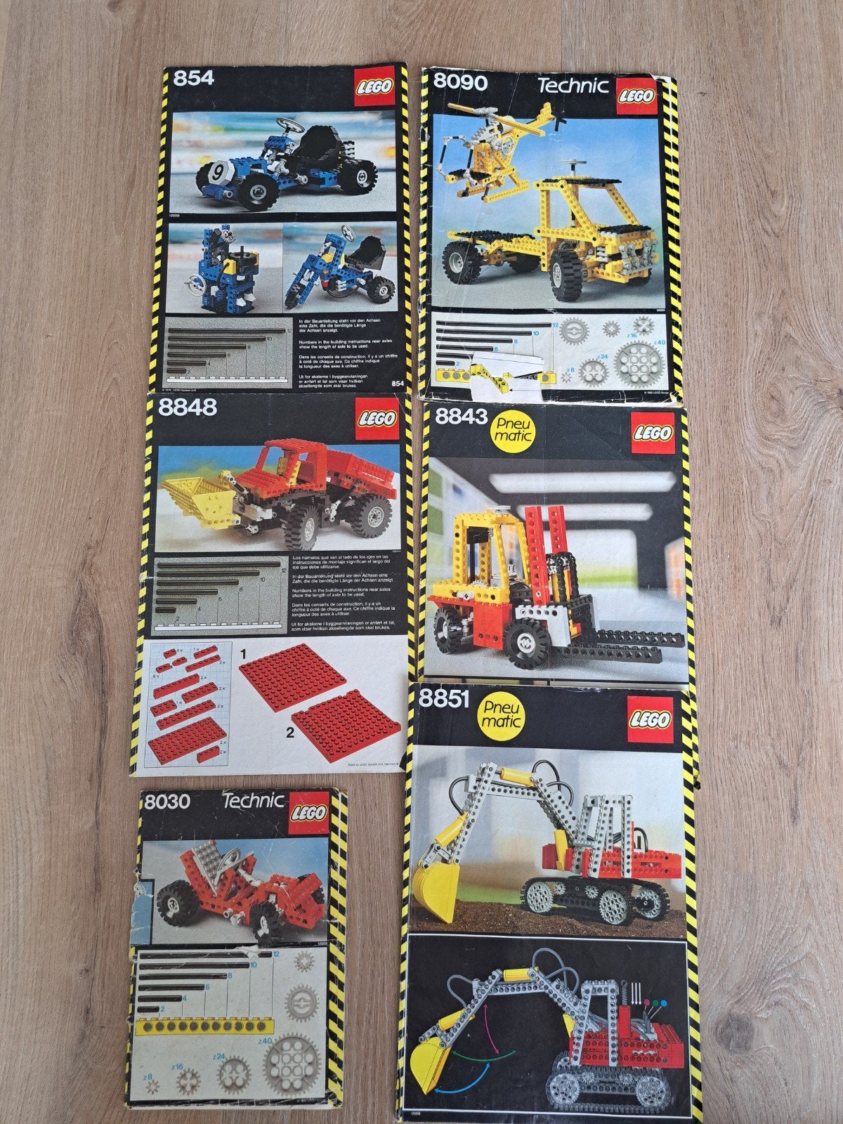 Technic LEGO nr 854 8090, 8848, 8843, 8030 en 8851, Ophalen, Zo goed als nieuw