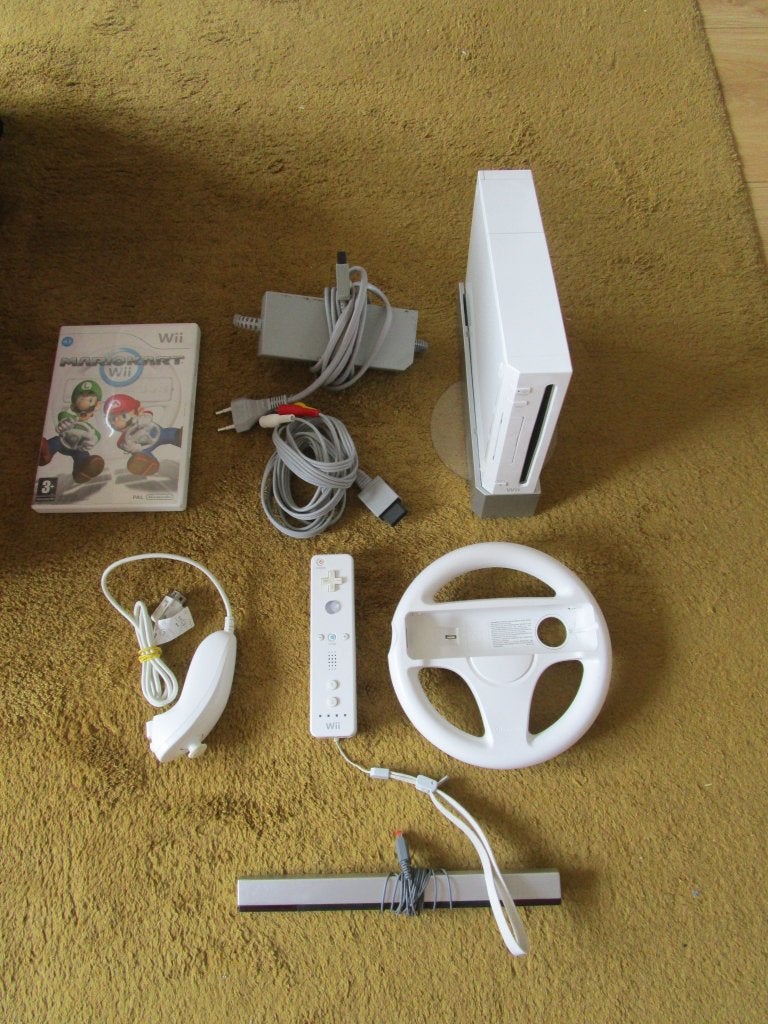 Wii Mario Kart, Ophalen of Verzenden, Gebruikt, Met 1 controller, Met stuurtje