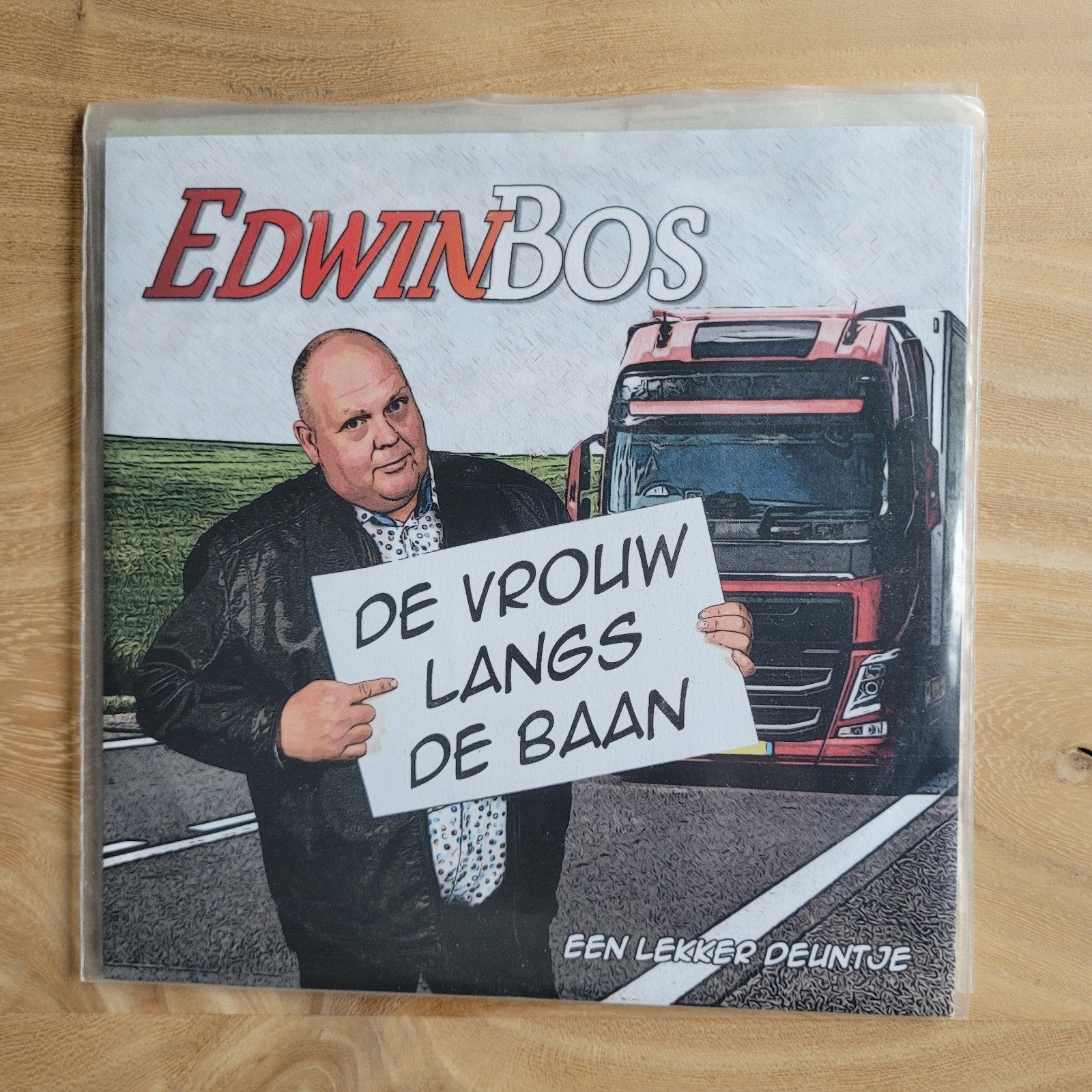 Edwin Bos - De Vrouw Langs De Baan (CD Single), Cd's en Dvd's, Ophalen of Verzenden, Zo goed als nieuw, Feestmuziek