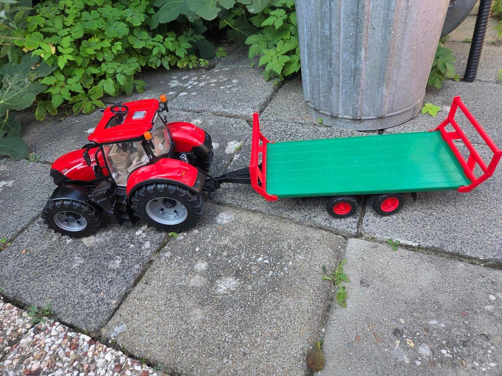 Bruder Tractor 90768 met aanhanger, Ophalen of Verzenden, Gebruikt