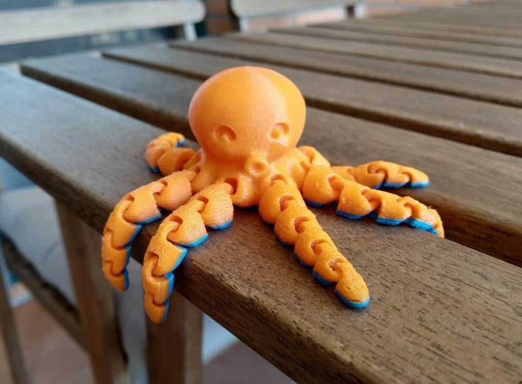 Leuke 3D geprinte octopus in vrolijke kleuren, Ophalen of Verzenden, Nieuw