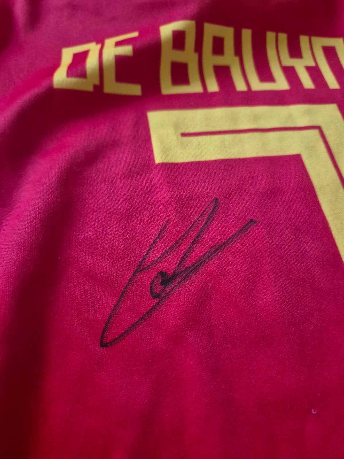 Kevin De Bruyne gesigneerd shirt, Ophalen of Verzenden, Voetbal