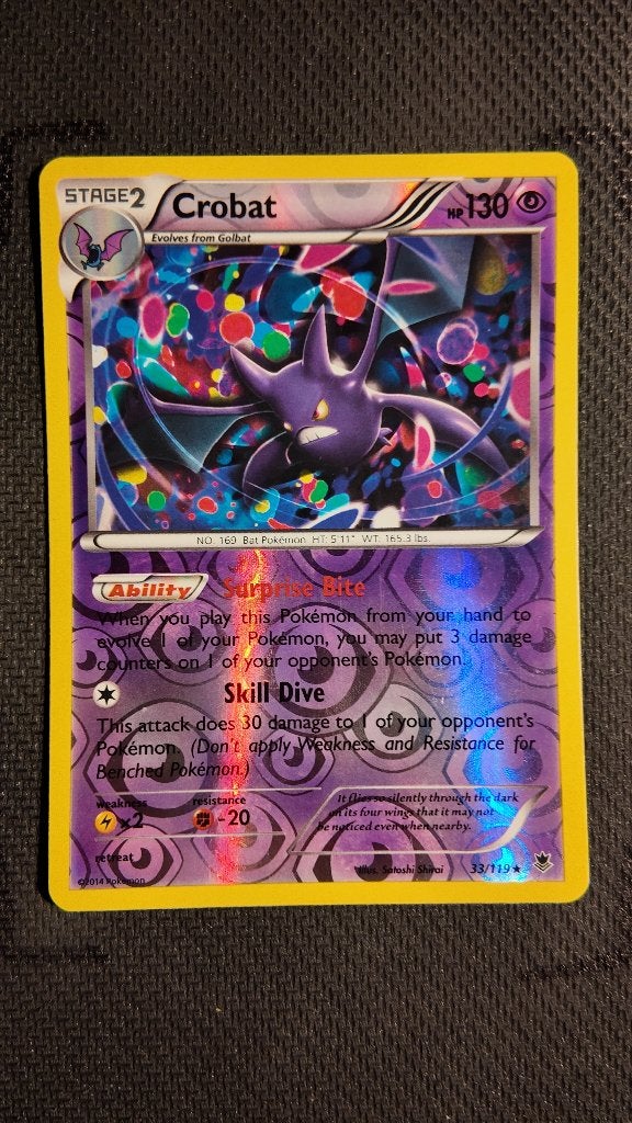Crobat 33 Phantom Forces | Pokemon kaart, Ophalen, Zo goed als nieuw, Losse kaart, Foil