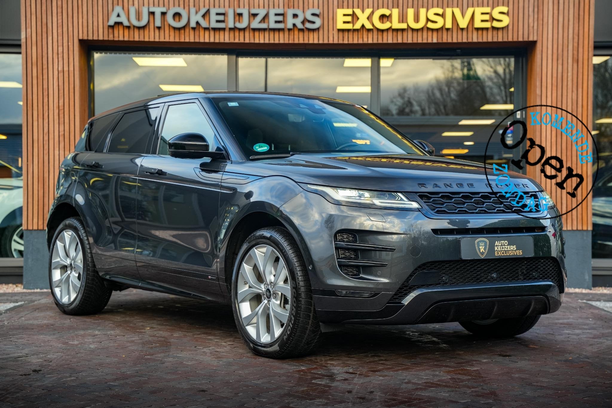 Land Rover Range Rover Evoque 2.0 P300e AWD R-Dynamic Panora, Auto's, Gebruikt, Euro 6, 4 cilinders, Bedrijf