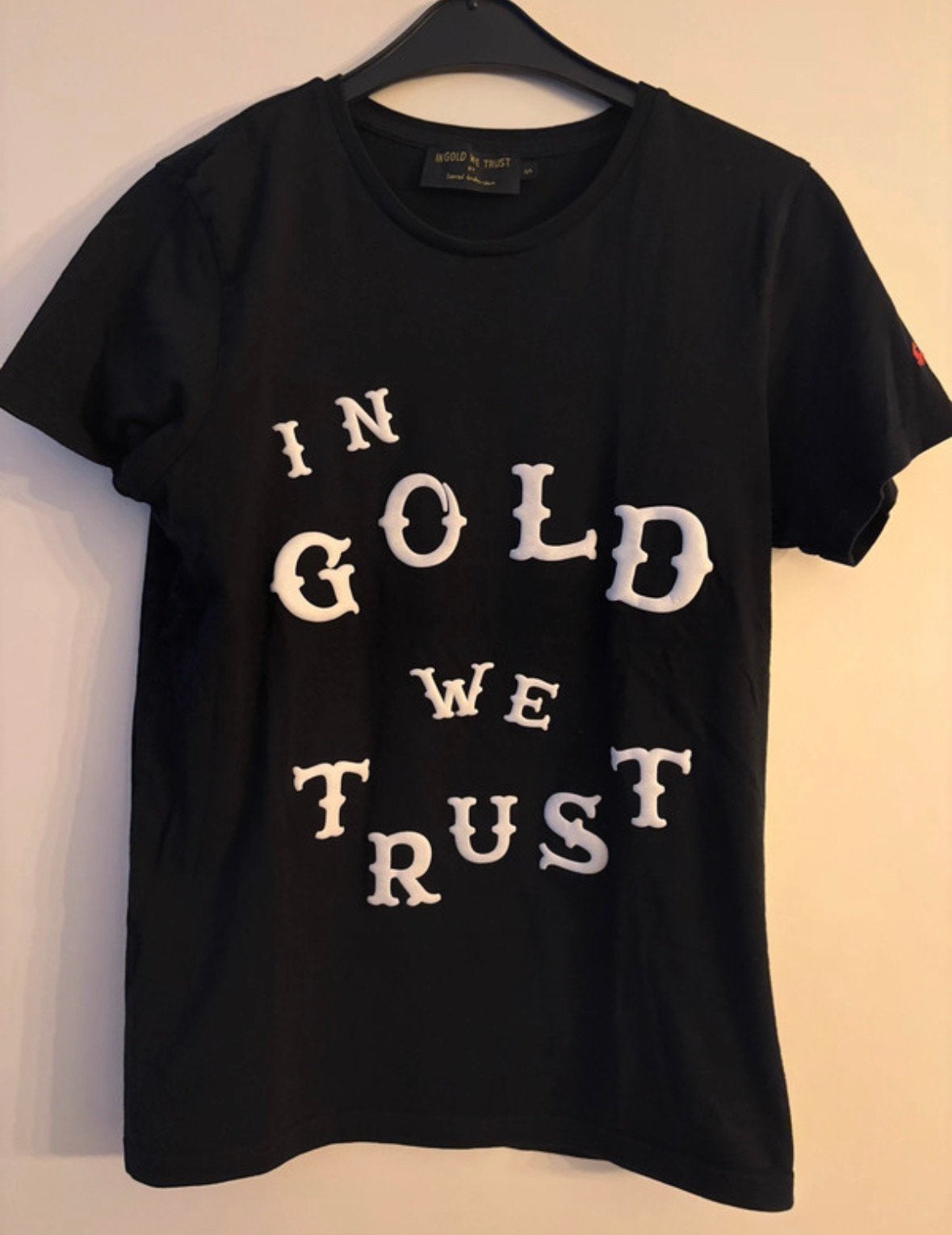 In Gold We Trust tshirt maat S, Kleding | Dames, Verzenden, Zo goed als nieuw