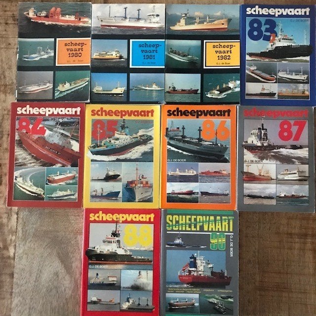 10x Scheepvaart door G de Boer supergoekoop, Ophalen, Boek of Tijdschrift