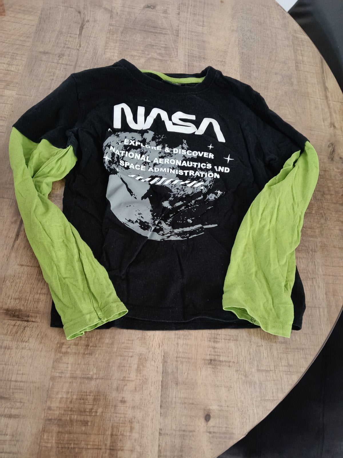 NASA shirt lange mouwen maat 134/140, Ophalen, Gebruikt, Jongen of Meisje, NASA