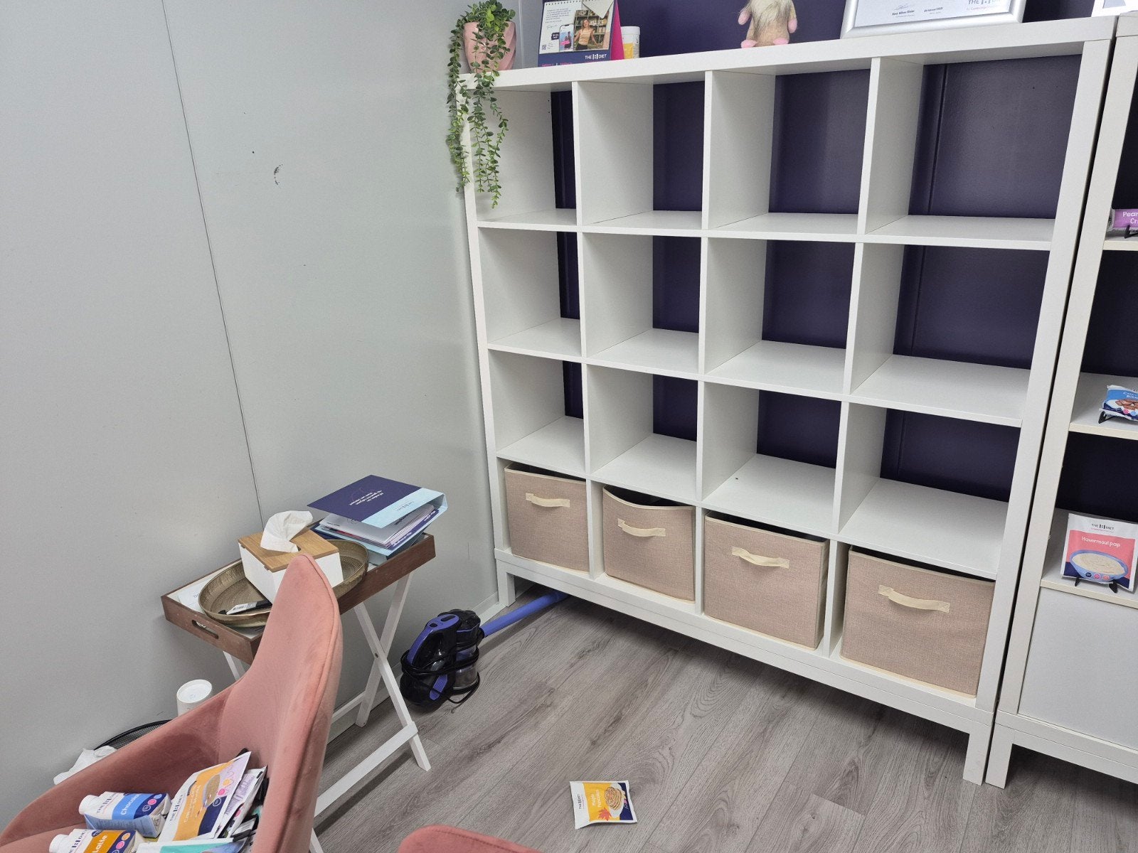 Witte Kallax vakkenkast met 15 vakken, Ophalen, Met plank(en), Gebruikt, 100 tot 150 cm