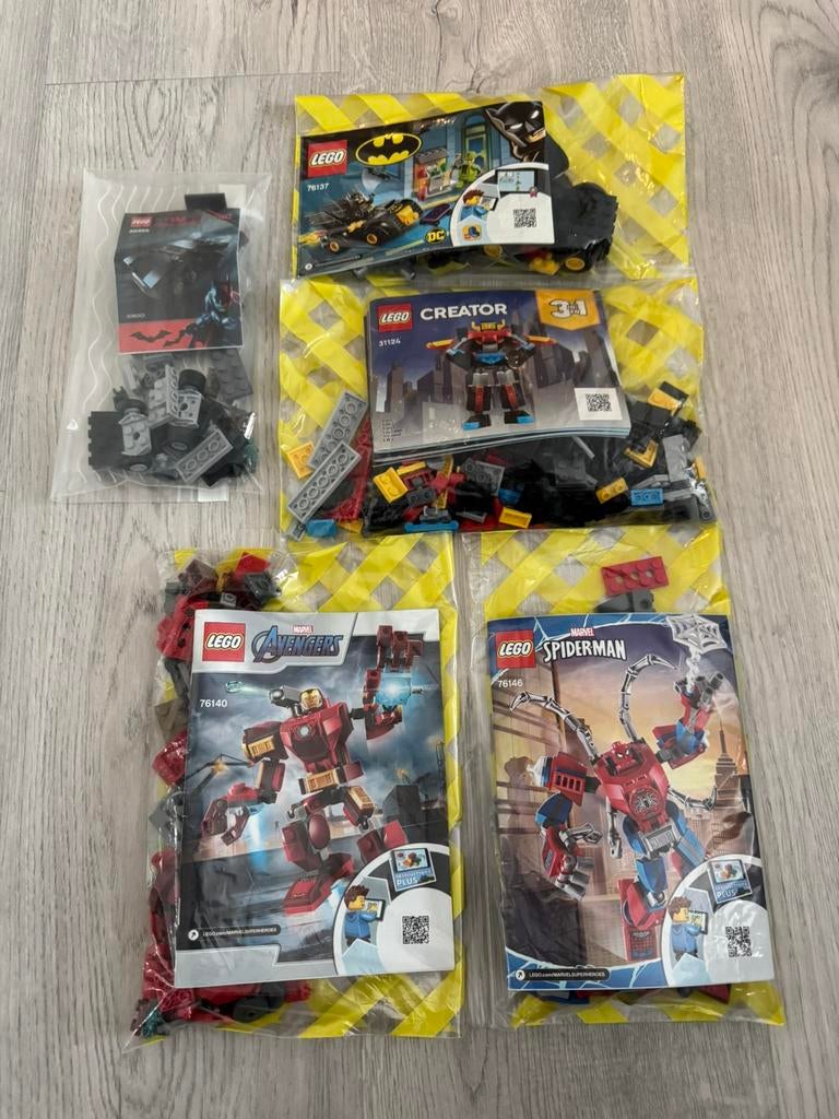 Verschillende lego superhelden sets, Marvel, Lego, Ophalen of Verzenden, Zo goed als nieuw