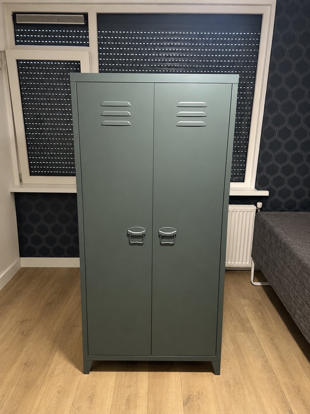 Metalen locker kast - Grijs, Ophalen, Gebruikt