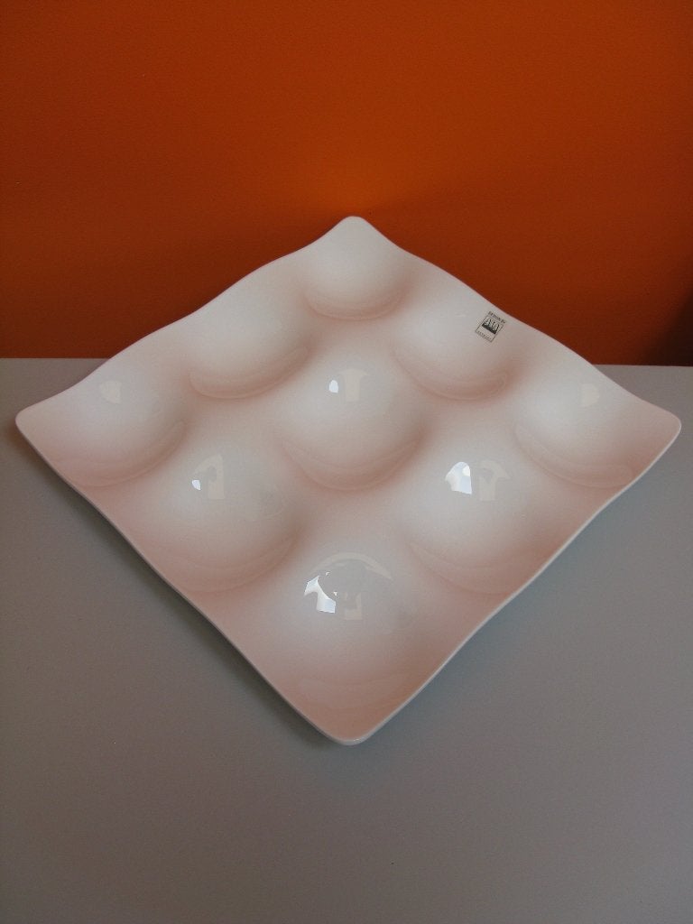witte keramiek design serveerschaal ASA selection Germany, Porselein of Keramiek, Schaal, Vierkant, Ophalen of Verzenden