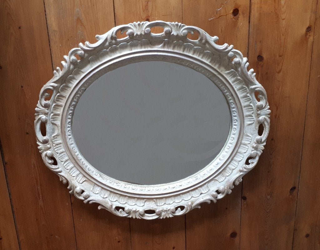 brocante spiegel, Antiek en Kunst, Ophalen of Verzenden, Rechthoekig, 50 tot 100 cm