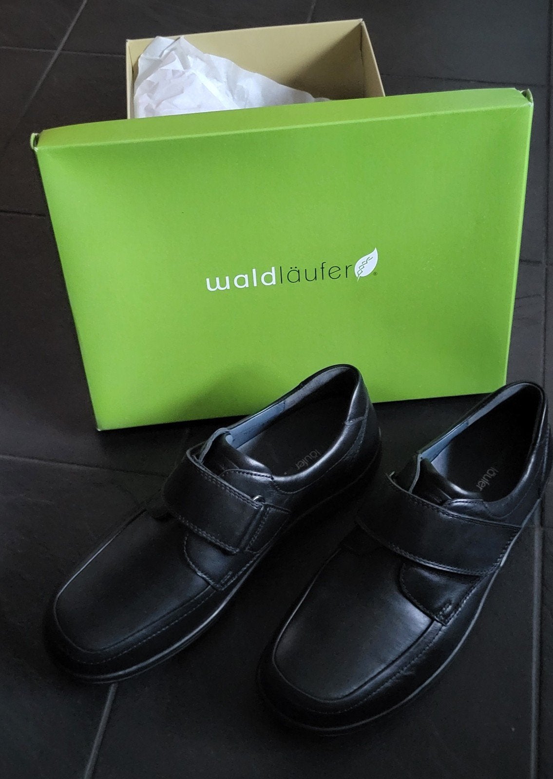 WALDLAUFER ▪️  maat 10 (45) ▪️WIJD▪️ klittenband, Waldlaufer, Zwart, Overige typen, Nieuw