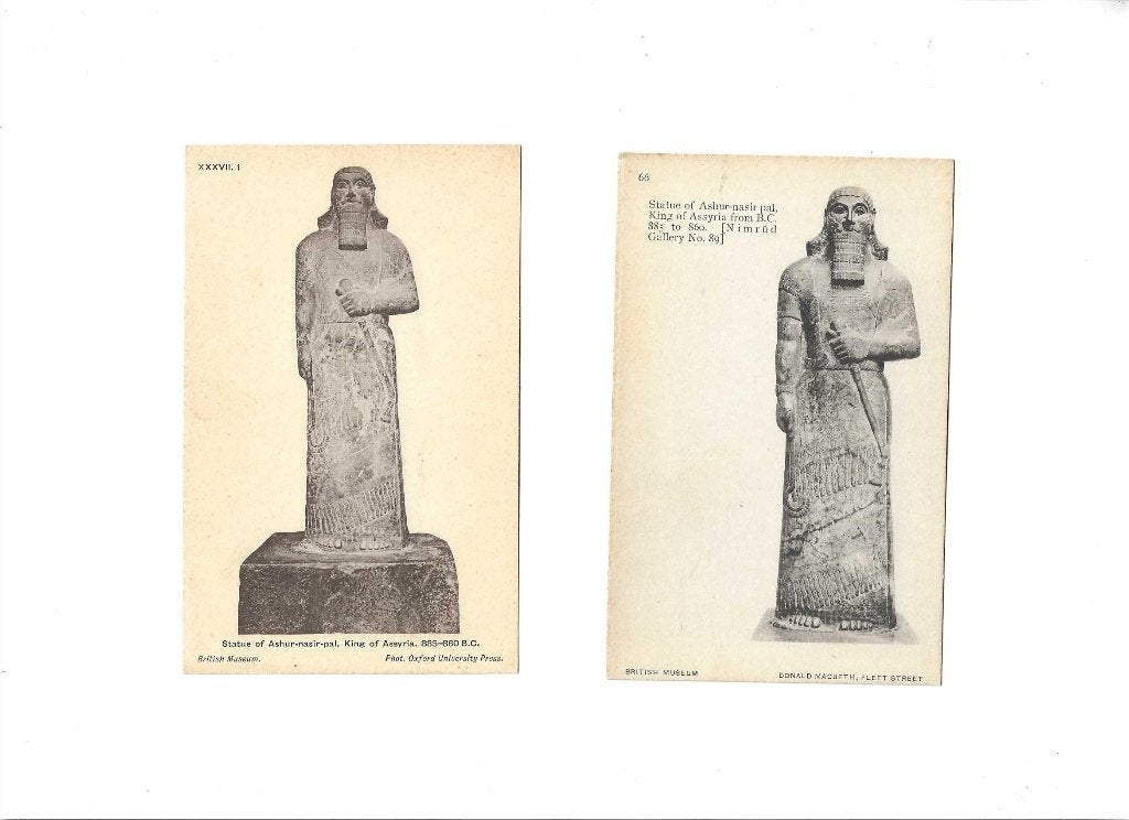 ashur-nasir-pal   koning assyria  885-860 b.c  goudstikker, Verzenden, 1920 tot 1940, Ongelopen, Sterren en Beroemdheden