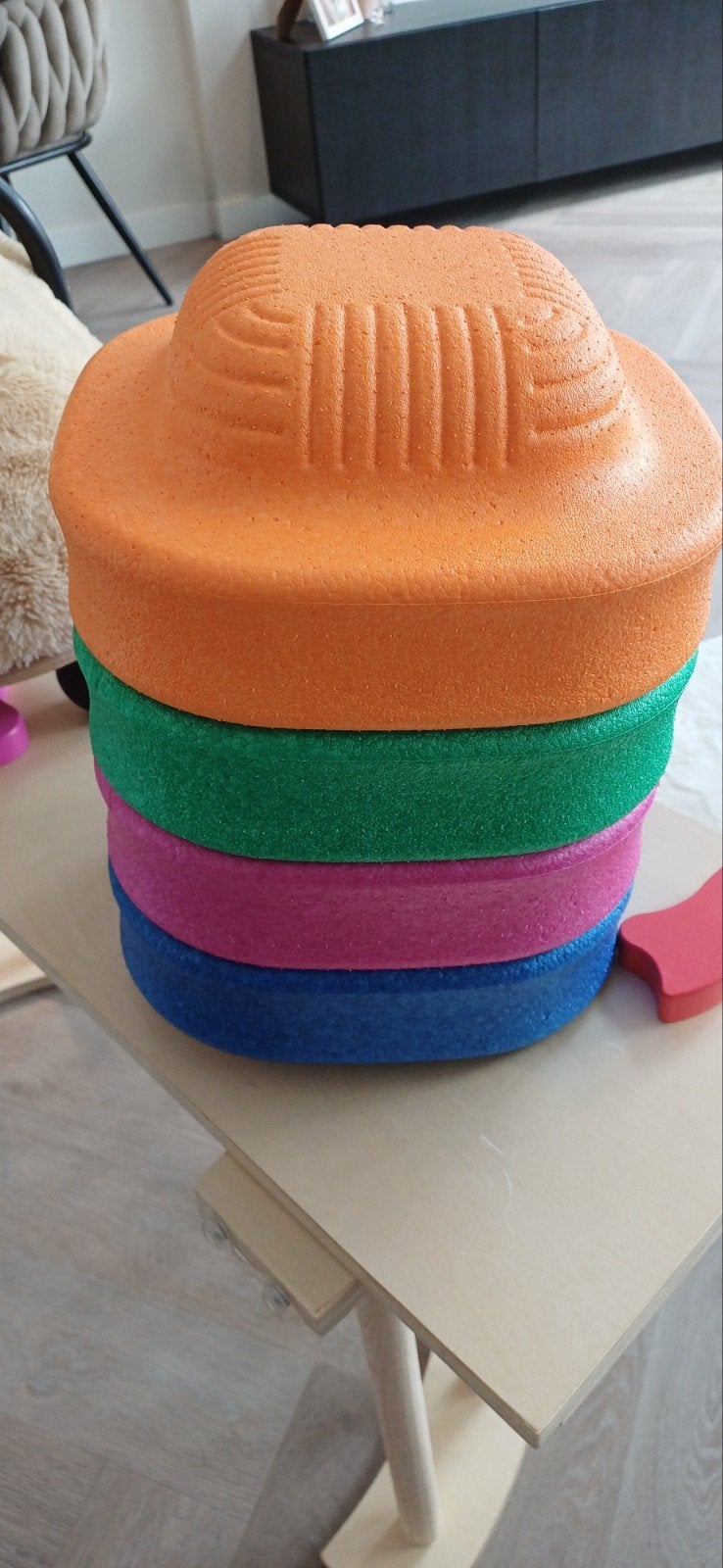 Stapelstenen 4 kleuren - amper mee gespeeld, Ophalen of Verzenden, Zo goed als nieuw, Overige merken