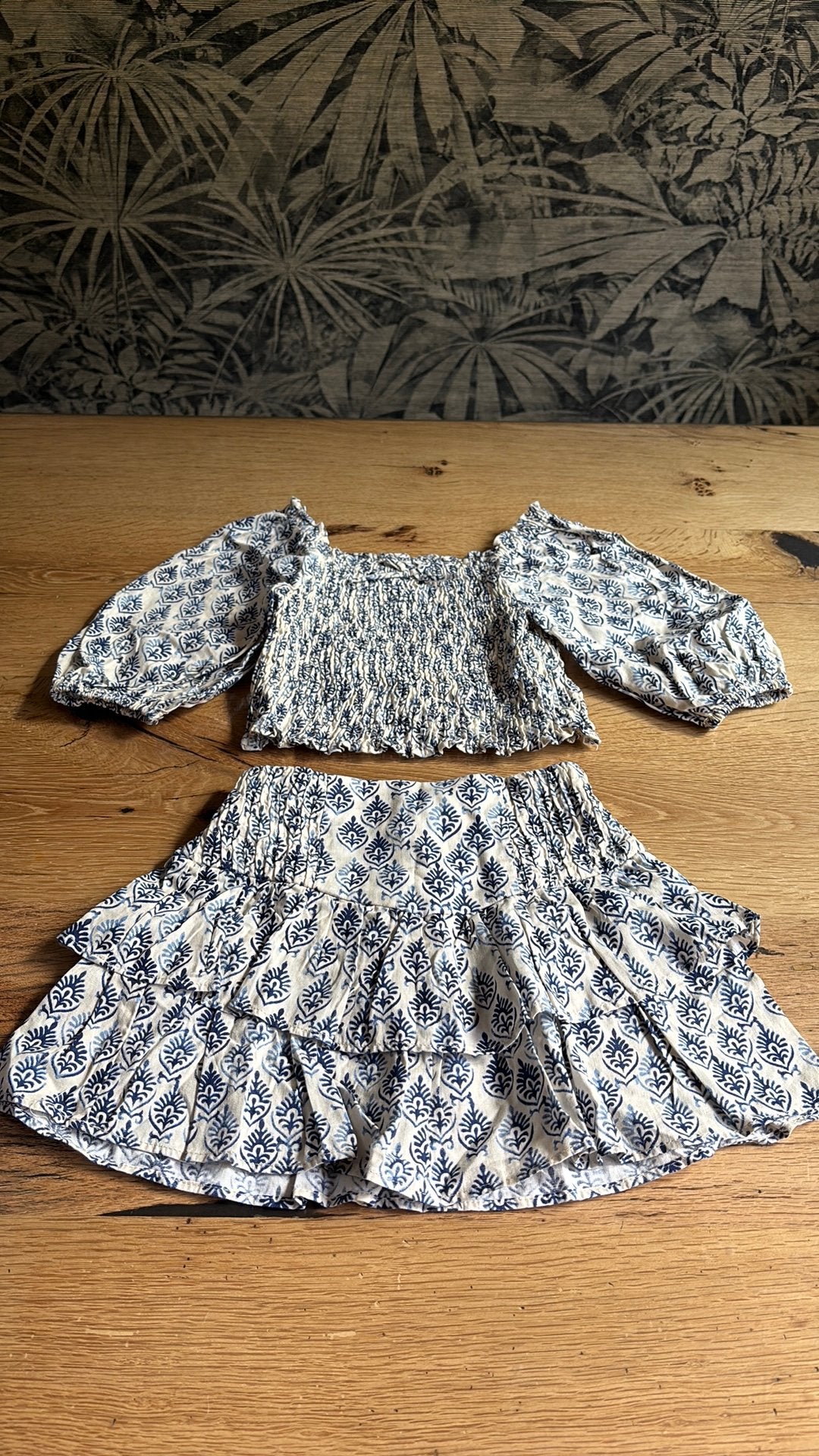Zara linnen setje (heel mooi!) rokje (128)&blouse (xs 134), Ophalen of Verzenden, Zo goed als nieuw, Meisje, Jurk of Rok