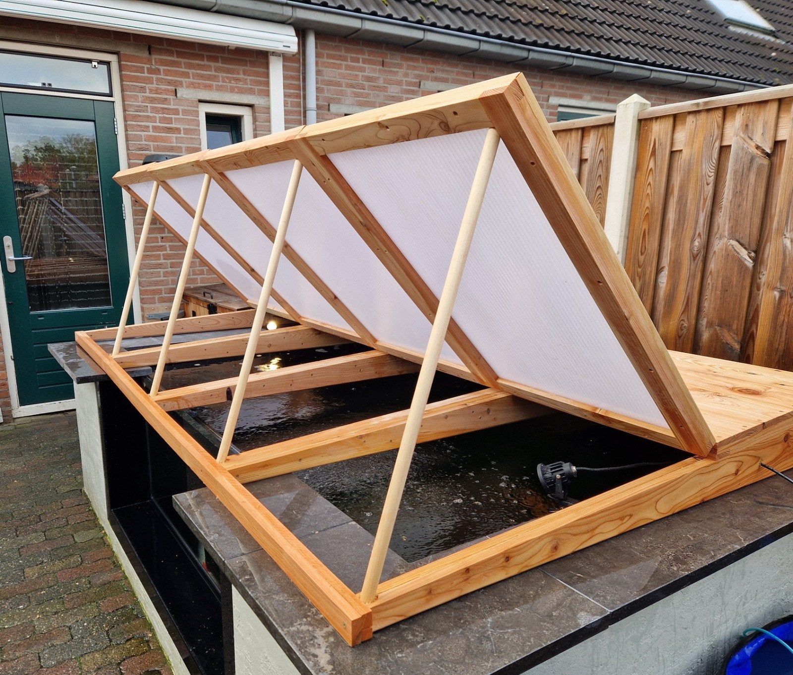 Vijver winterkap in vier delen - 285 x 175 cm, Ophalen, Gebruikt