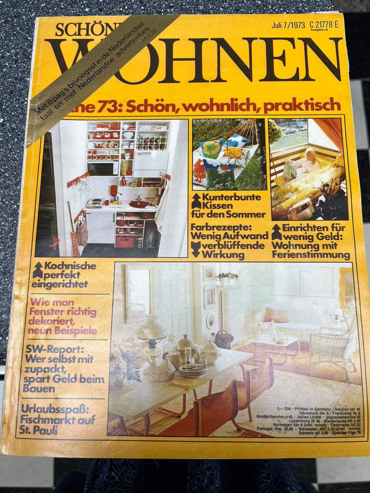 Vintage seventies design interieur tijdschriften, Ophalen, Gebruikt