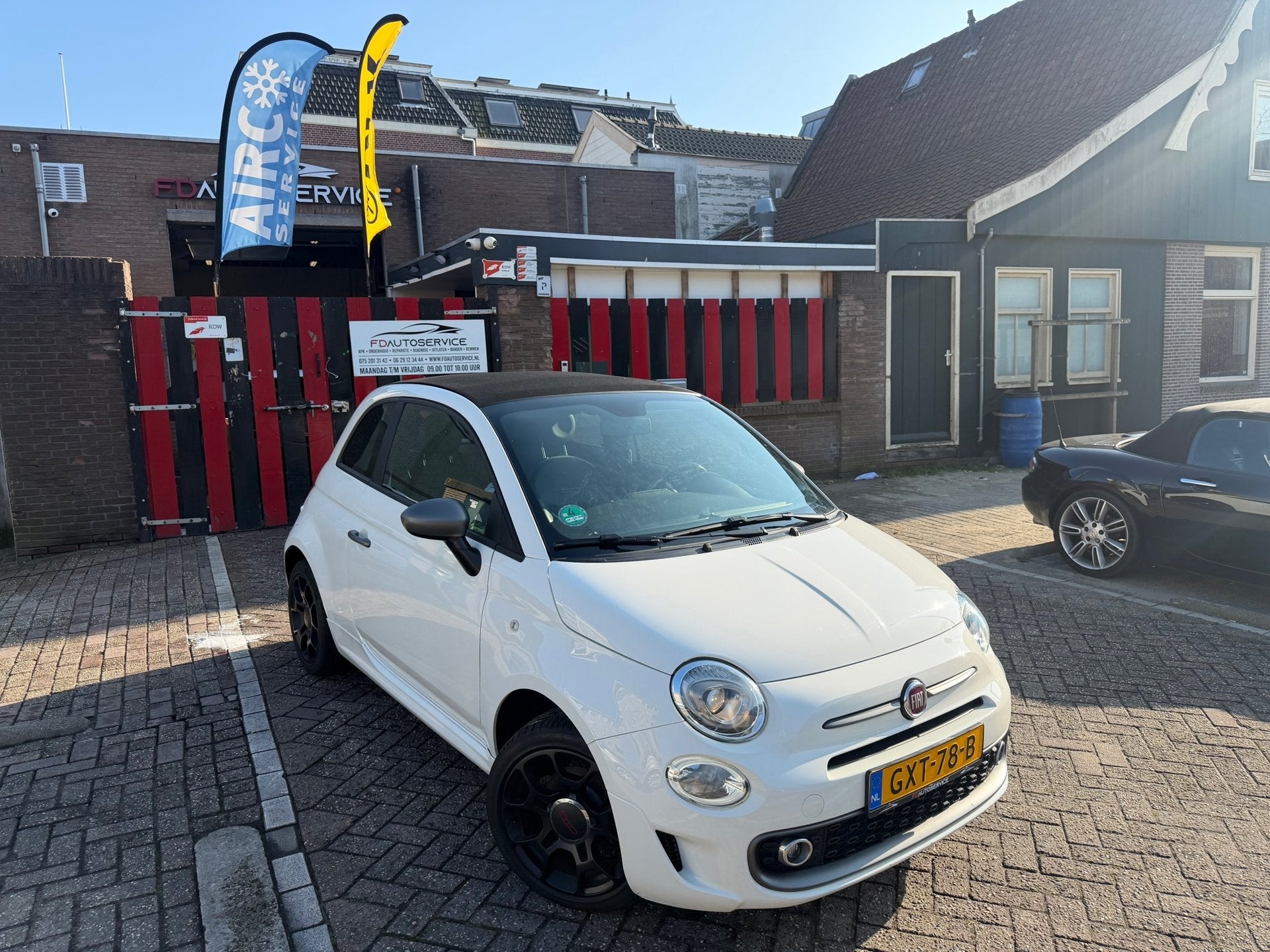 Fiat 500 1.2 Lounge cabrio, Auto's, Fiat, Voorwielaandrijving, Gebruikt, 4 cilinders, Wit