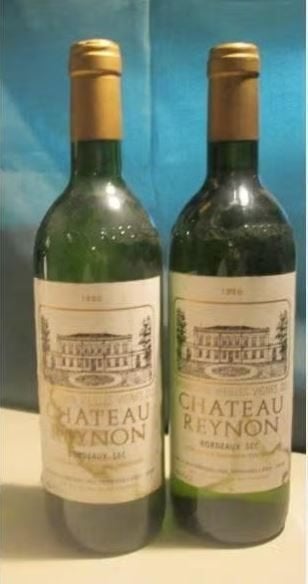 2x Chateau Reynon Sauvignon Blanc -1986, Verzamelen, Wijnen, Frankrijk, Ophalen of Verzenden, Vol, Witte wijn