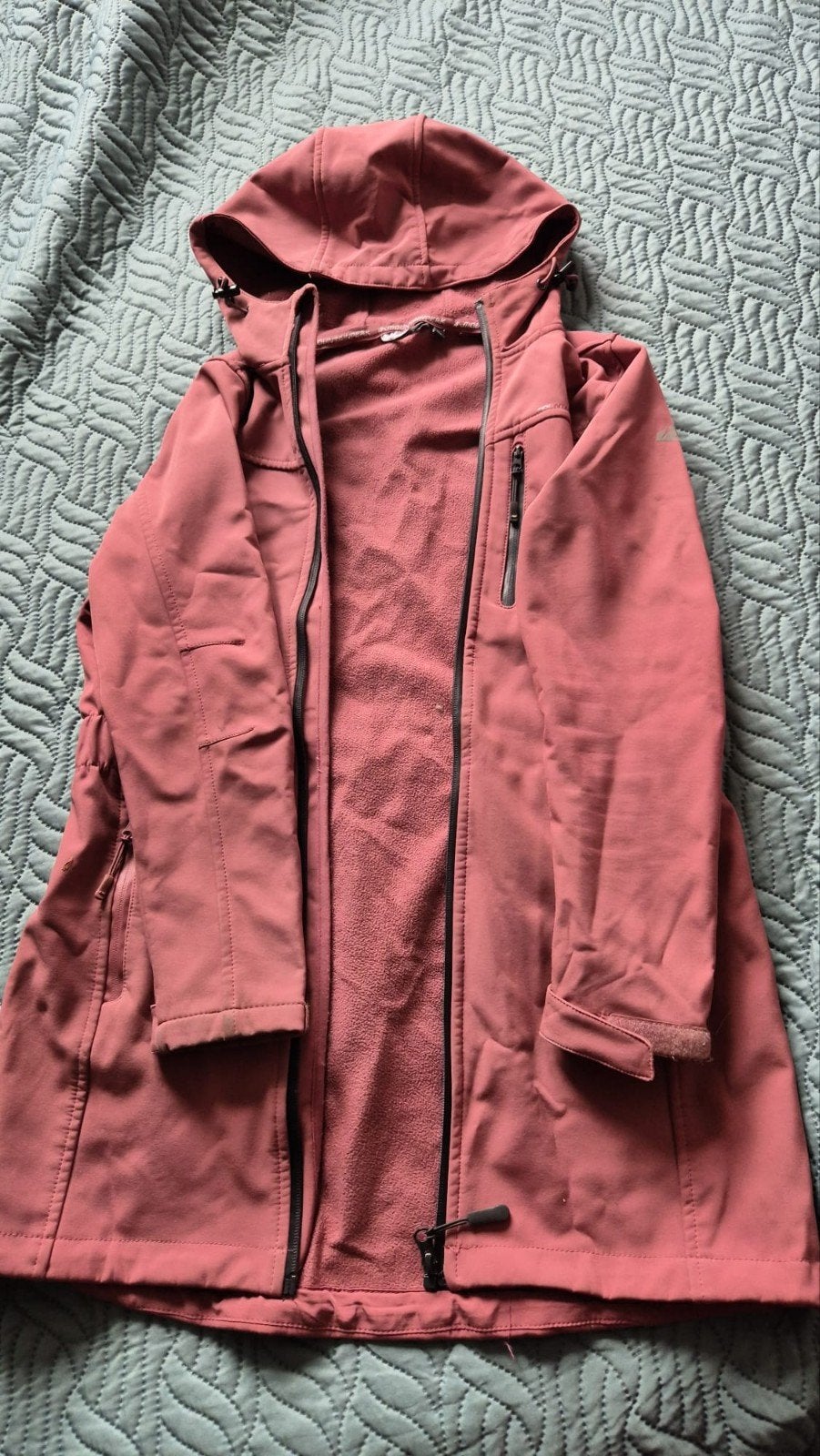 Mountain Peak Softshell Jas Maat 152 - Roze/Rood, Kinderen en Baby's, Gebruikt, Jongen of Meisje, Ophalen of Verzenden, Mountain Peak