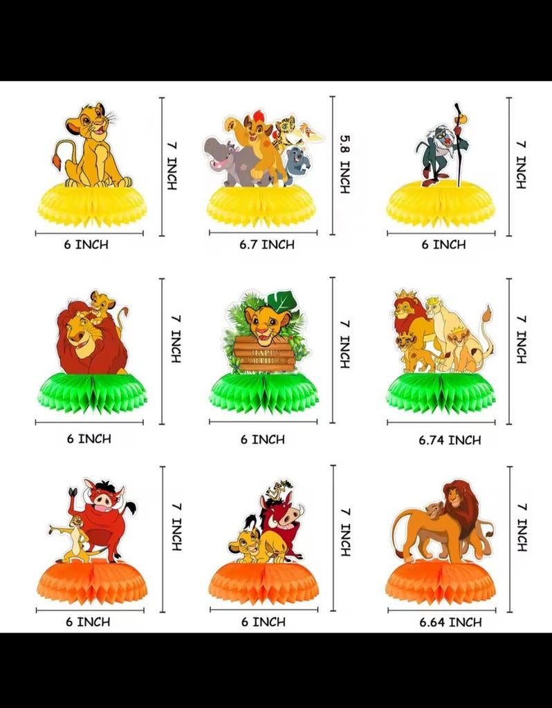 The lion King Tafeldecoratie Set - 9 Stuks, Ophalen, Nieuw, Versiering, Verjaardag
