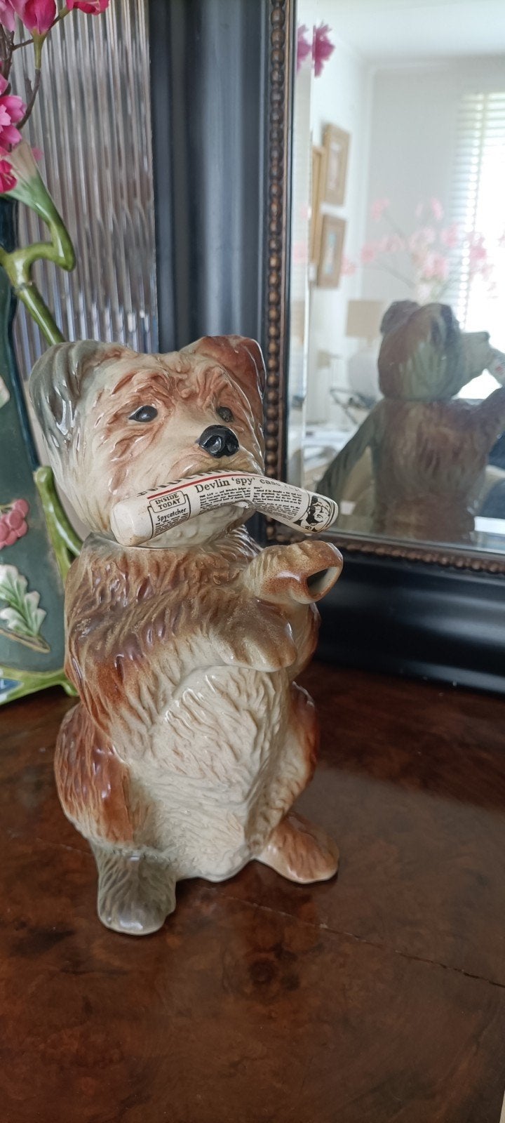 Vintage terriër theepot, Ophalen of Verzenden, Dier