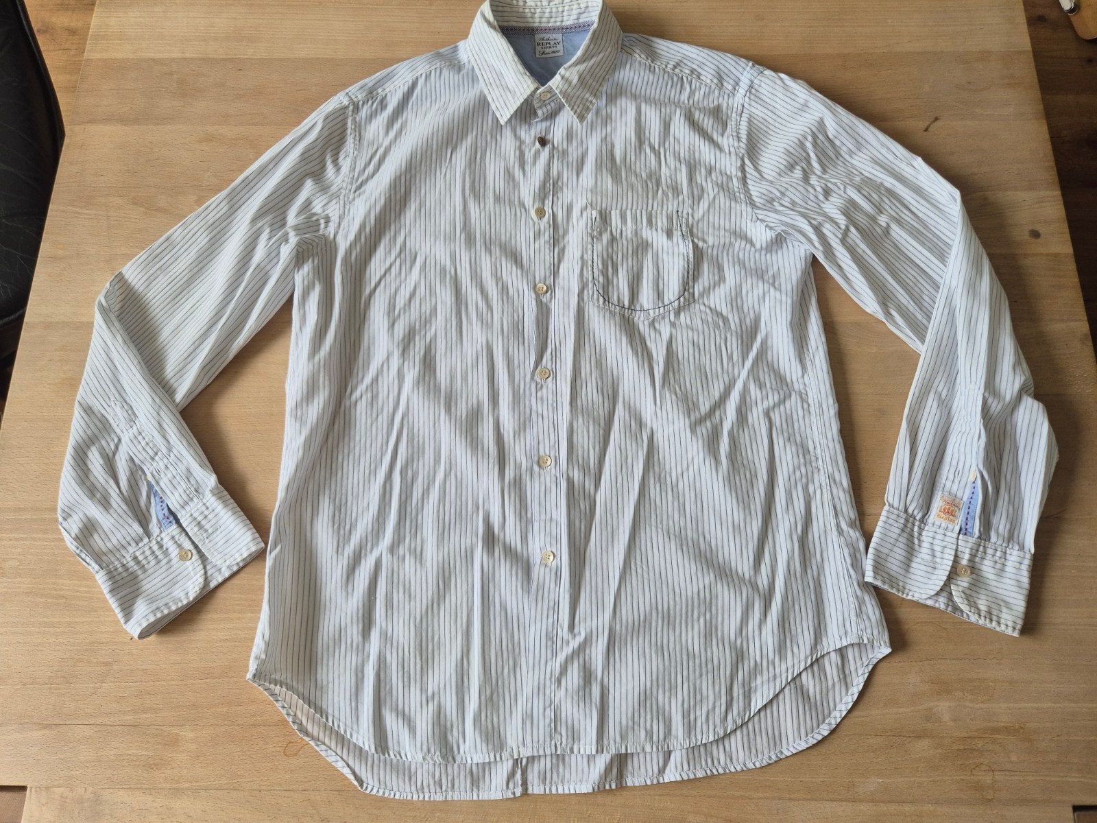 Prachtige  overhemd Replay.Maat XL., Kleding | Heren, Overige kleuren, Verzenden, Zo goed als nieuw, Halswijdte 43/44 (XL)