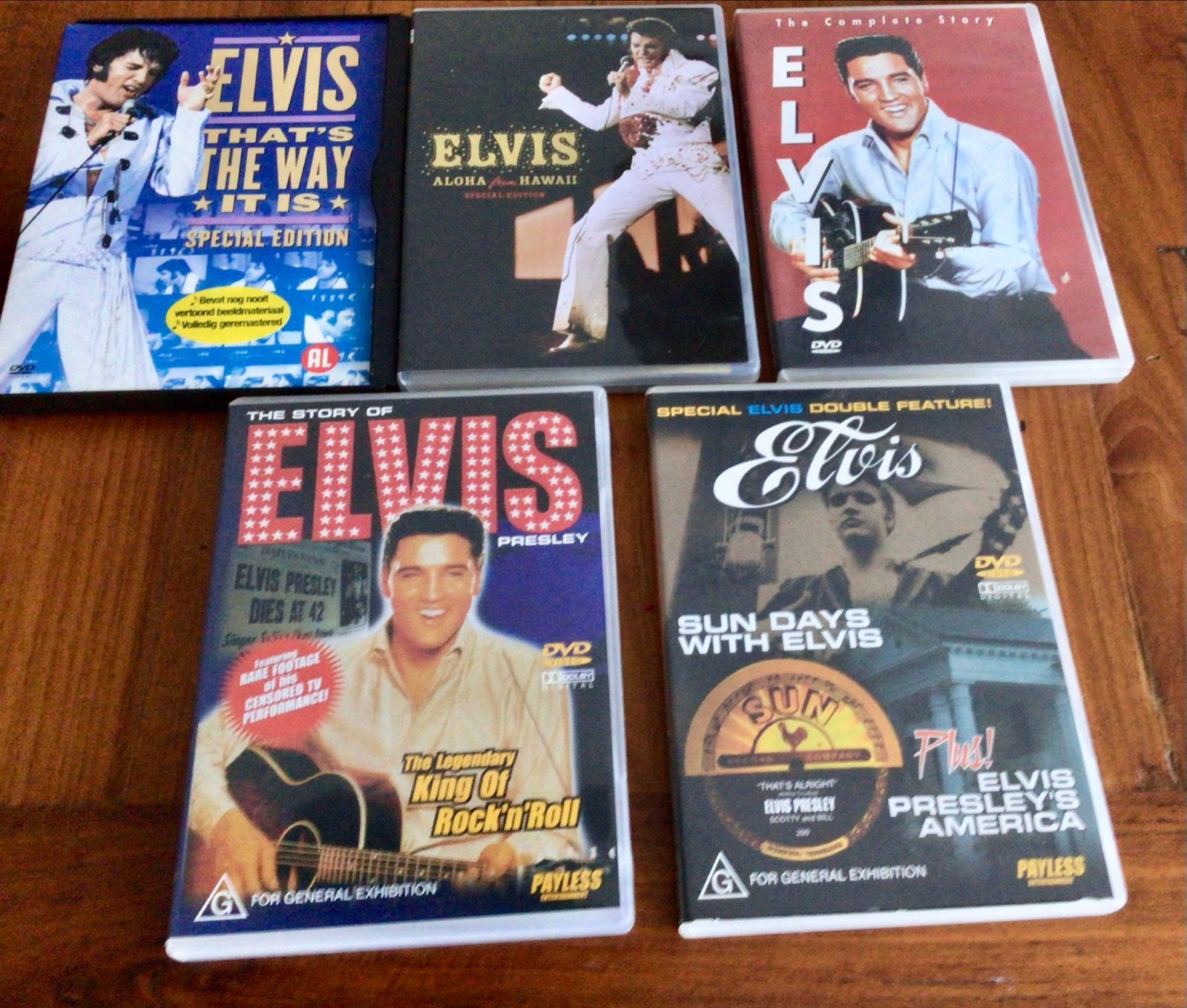 Elvis Presley DVD Collectie - 5 Films/Documentaires, Alle leeftijden, Ophalen of Verzenden, Zo goed als nieuw, Inclusief doosje