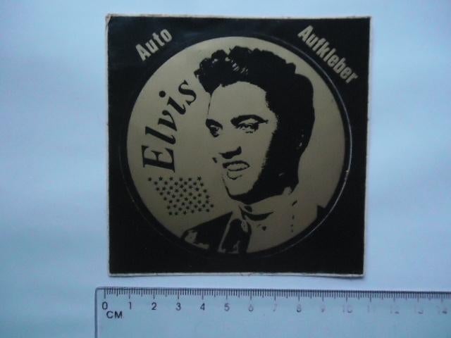 sticker oud Elvis Presley aufkleber auto retro, Verzenden, Zo goed als nieuw, Bedrijf of Vereniging