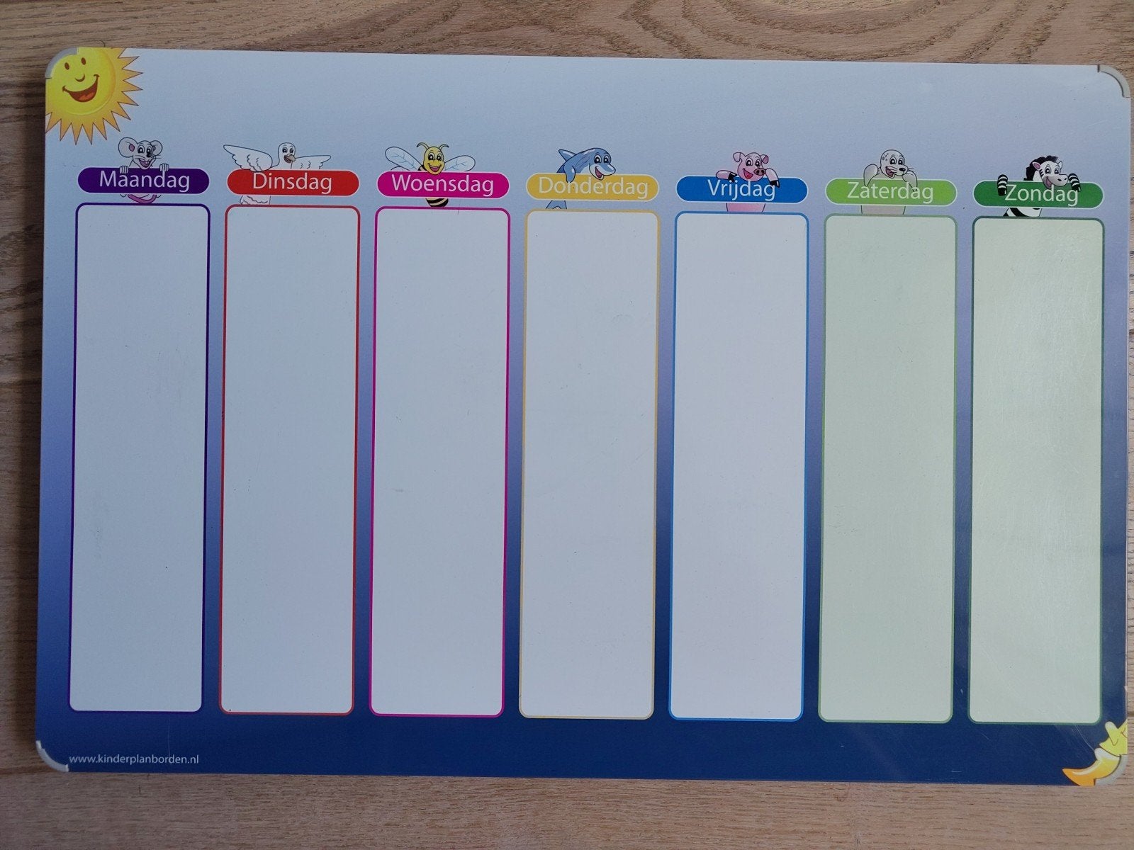 Magnetisch planbord met veel pictogrammen, Ophalen