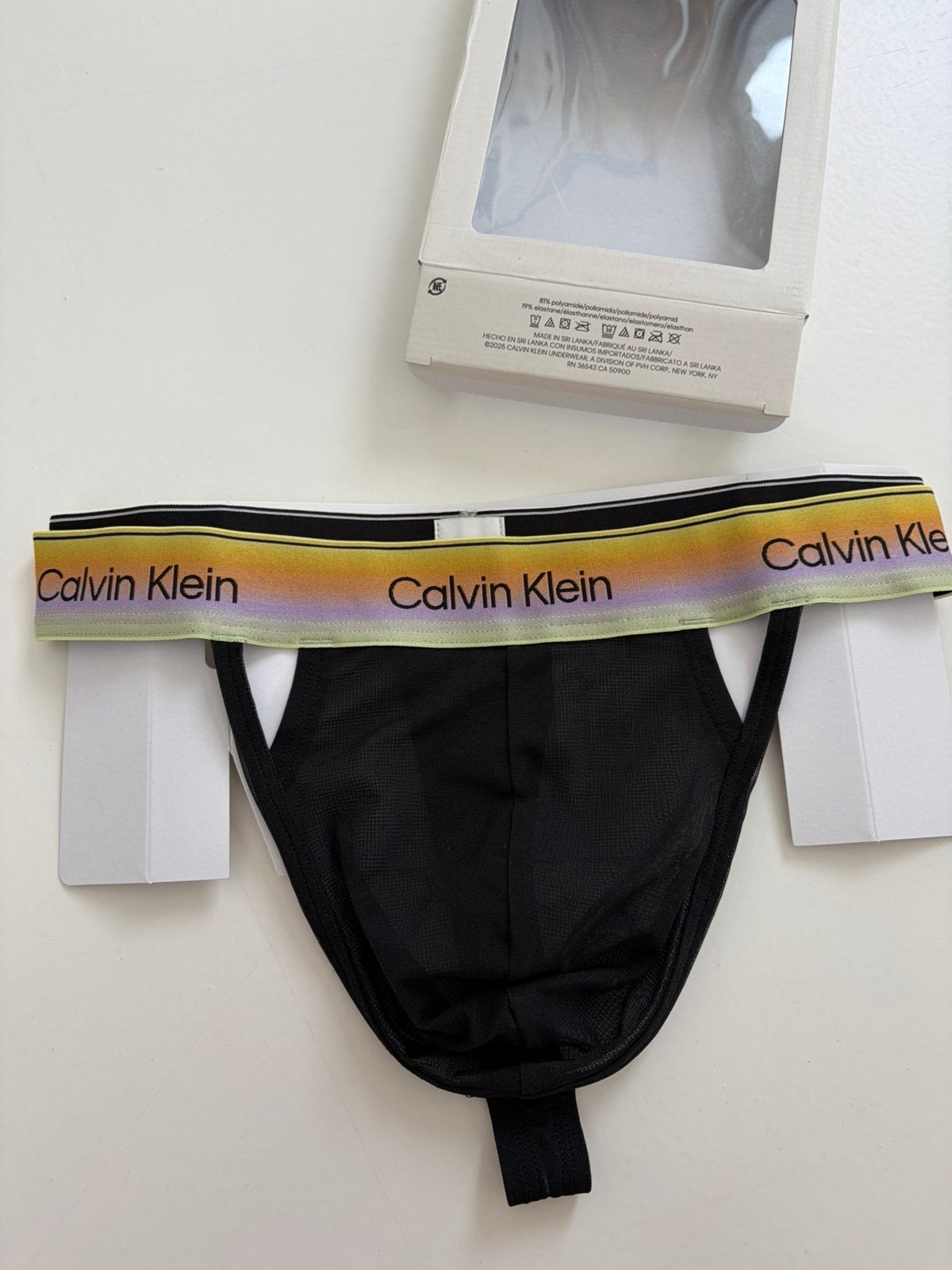 Calvin Klein Mesh string men, Verzenden, Zwart, Slip