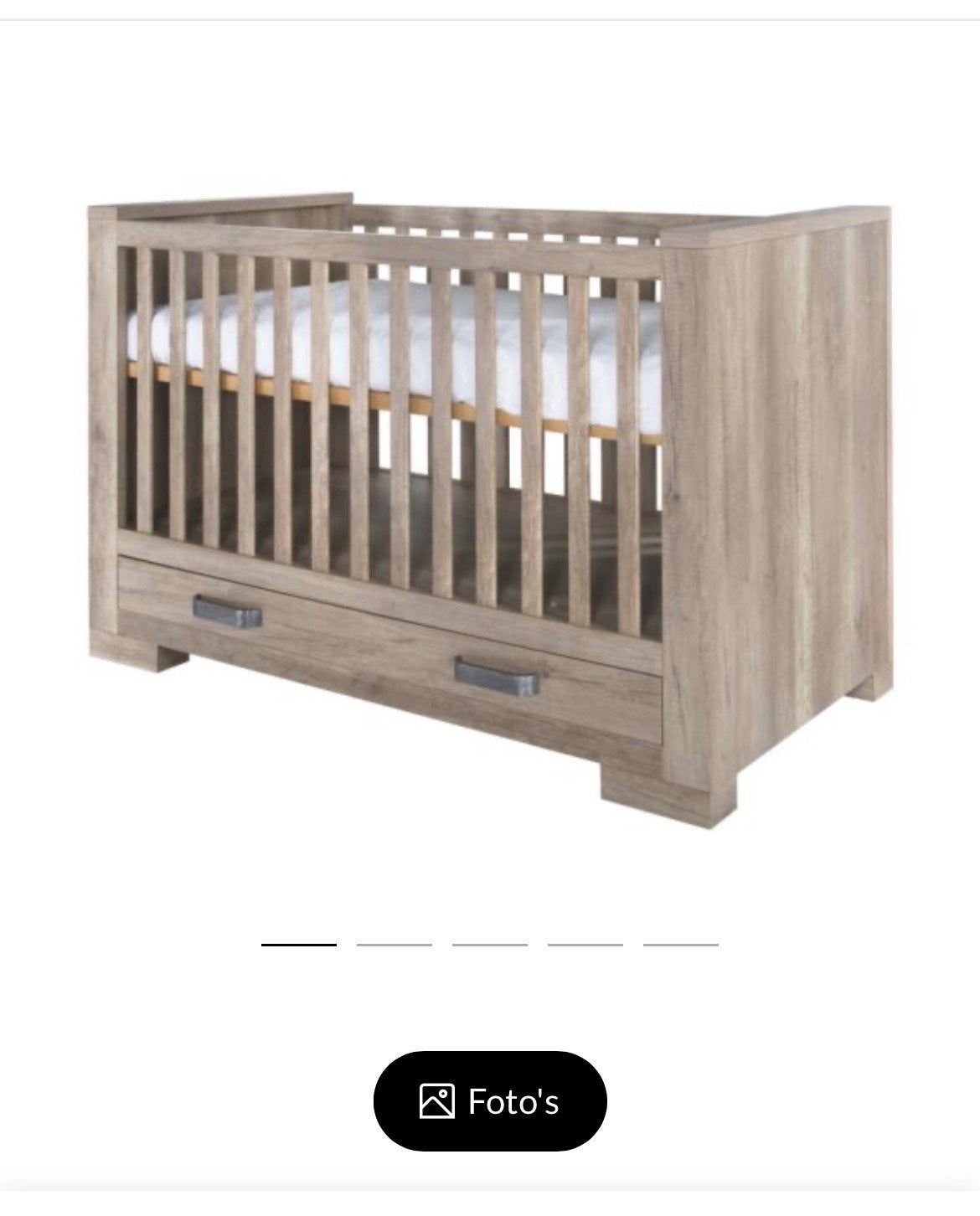 Kidsmill Brent Ledikant 140x70 - Babybed met lade, Ophalen, 70 tot 85 cm, 140 tot 160 cm, Zo goed als nieuw