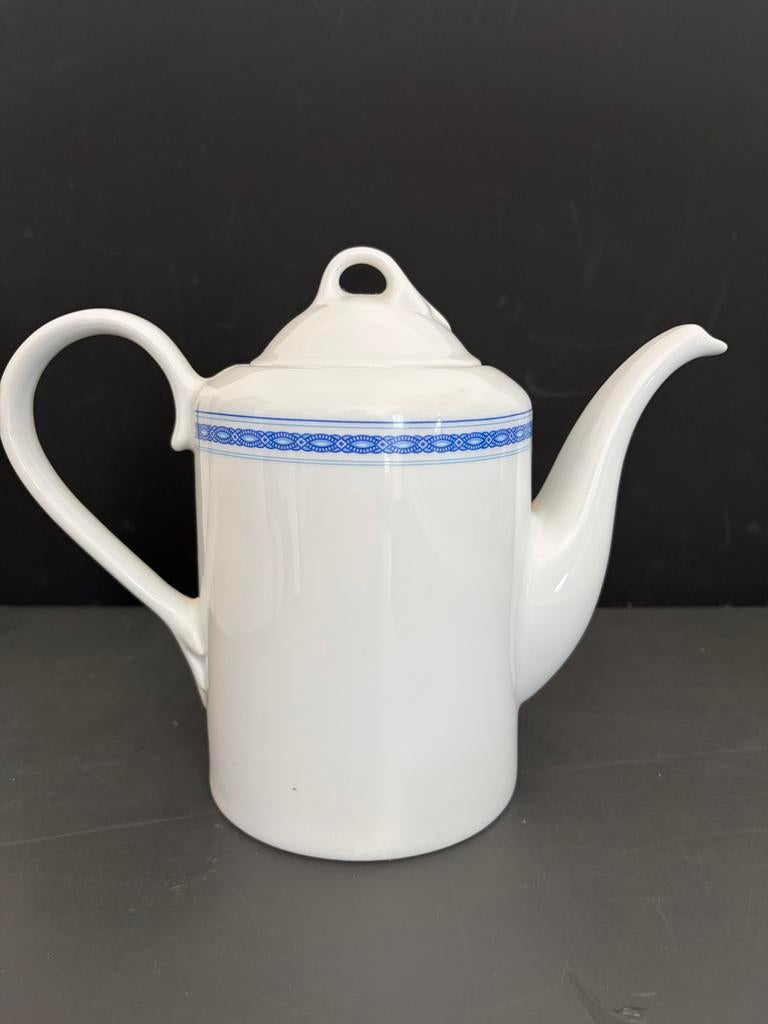Vintage theepot merk Lubiana met blauw decor, Ophalen of Verzenden