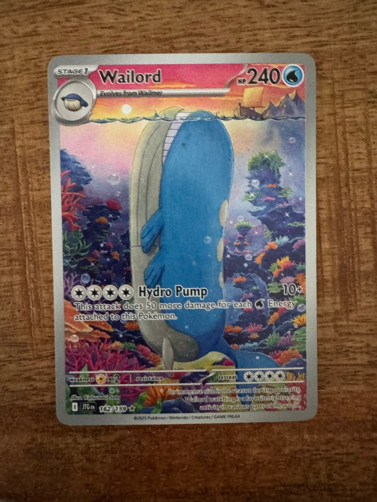 Wailord Pokémon kaart 176/159 - Scarlet & Violet, Hobby en Vrije tijd, Verzamelkaartspellen | Pokémon, Ophalen of Verzenden, Zo goed als nieuw