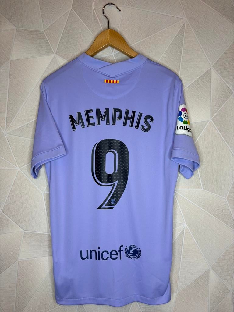 FC Barcelona Uit 2021/2022 Memphis, Maat M, Ophalen of Verzenden, Zo goed als nieuw, Shirt