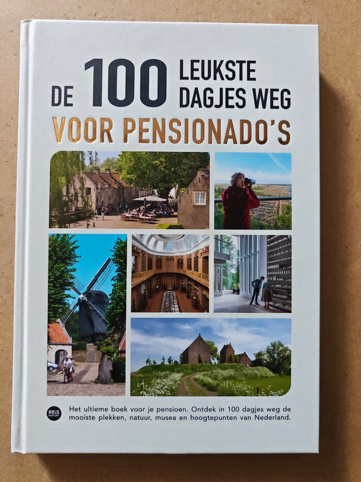 100 Leukste Dagjes Weg voor Pensionado's - Reisgids, Boeken, Overige merken, Verzenden, Zo goed als nieuw, Marlou Jacobs en Godfried van Loo