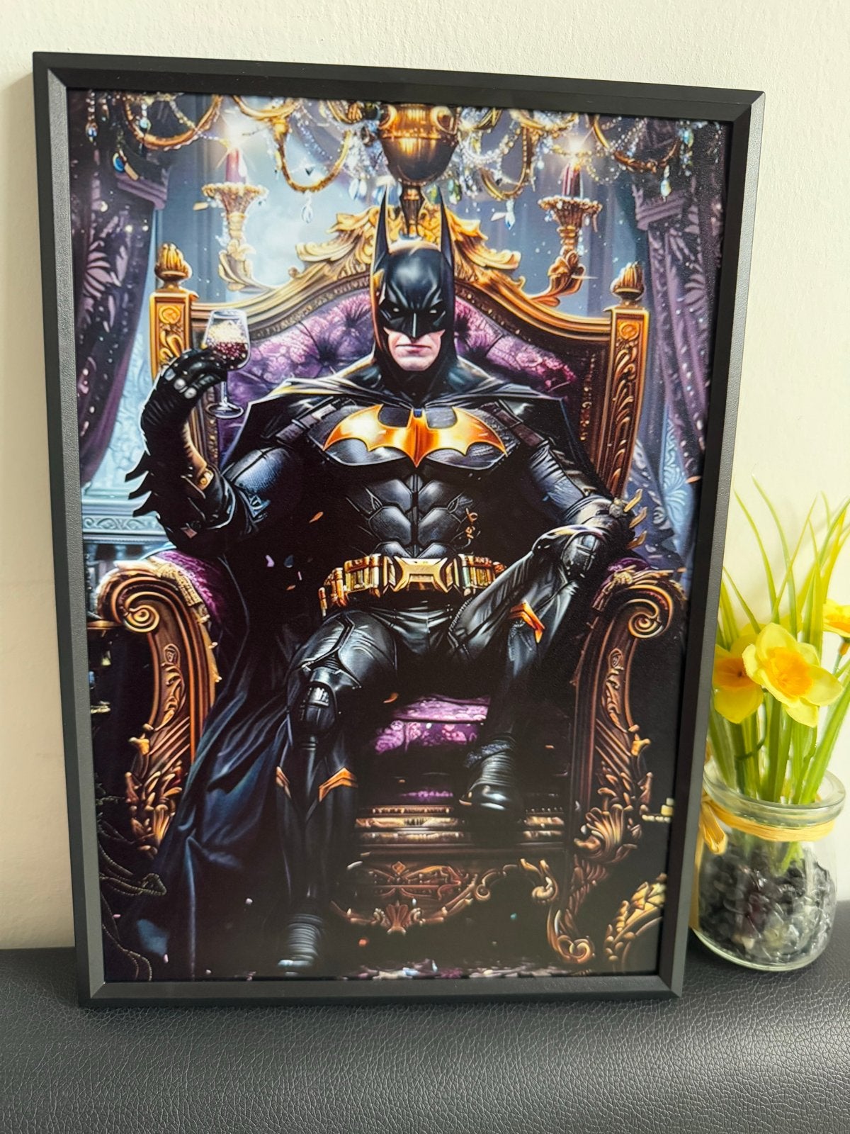 Batman Poster Ingelijst A4 - Film & TV Kunst, Verzamelen, Posters, Rechthoekig Staand, Met lijst, A4 of kleiner, Nieuw