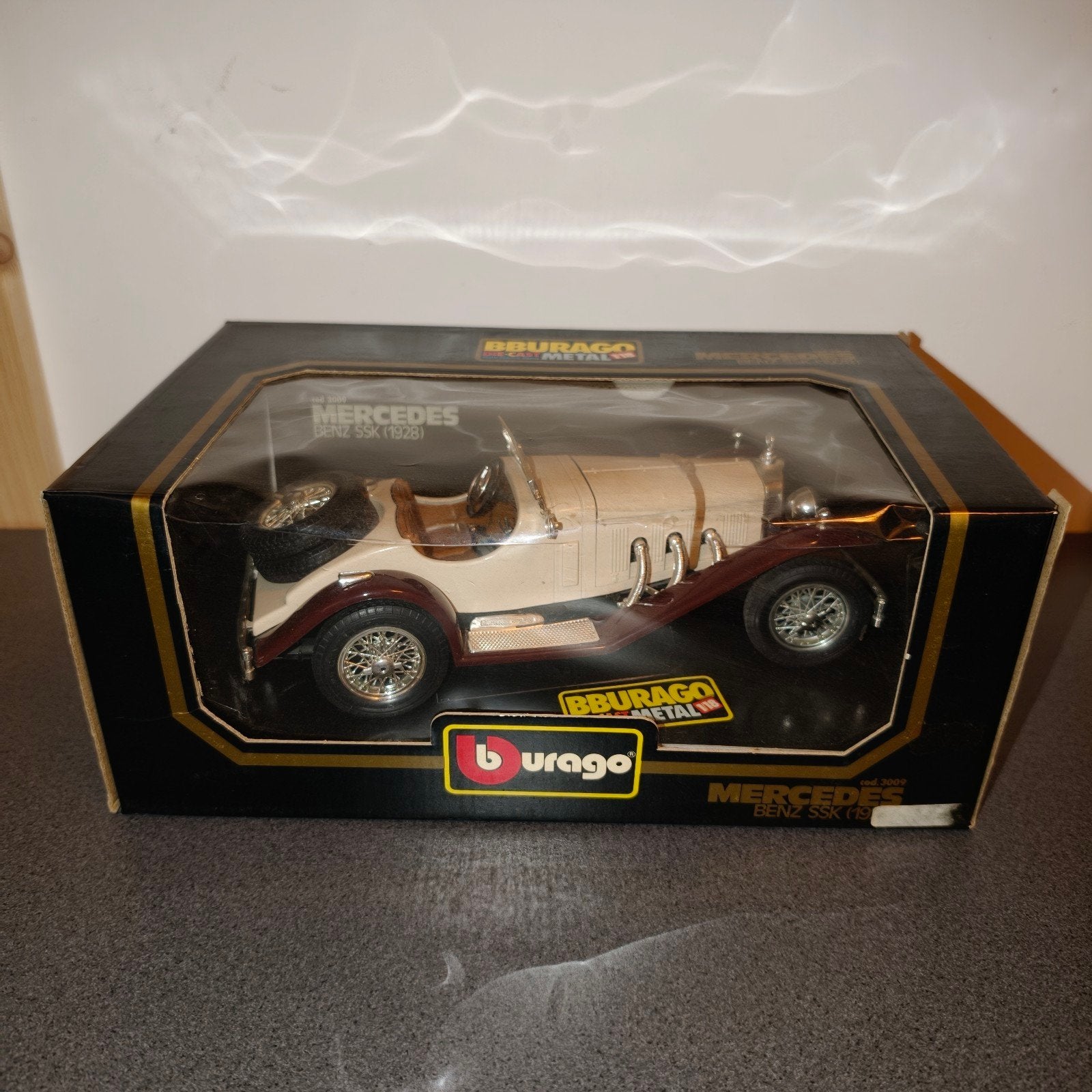 Bburago Mercedes Benz SSK (1928) Die-Cast Model 1:18, Ophalen of Verzenden, Nieuw, Auto, Bburago