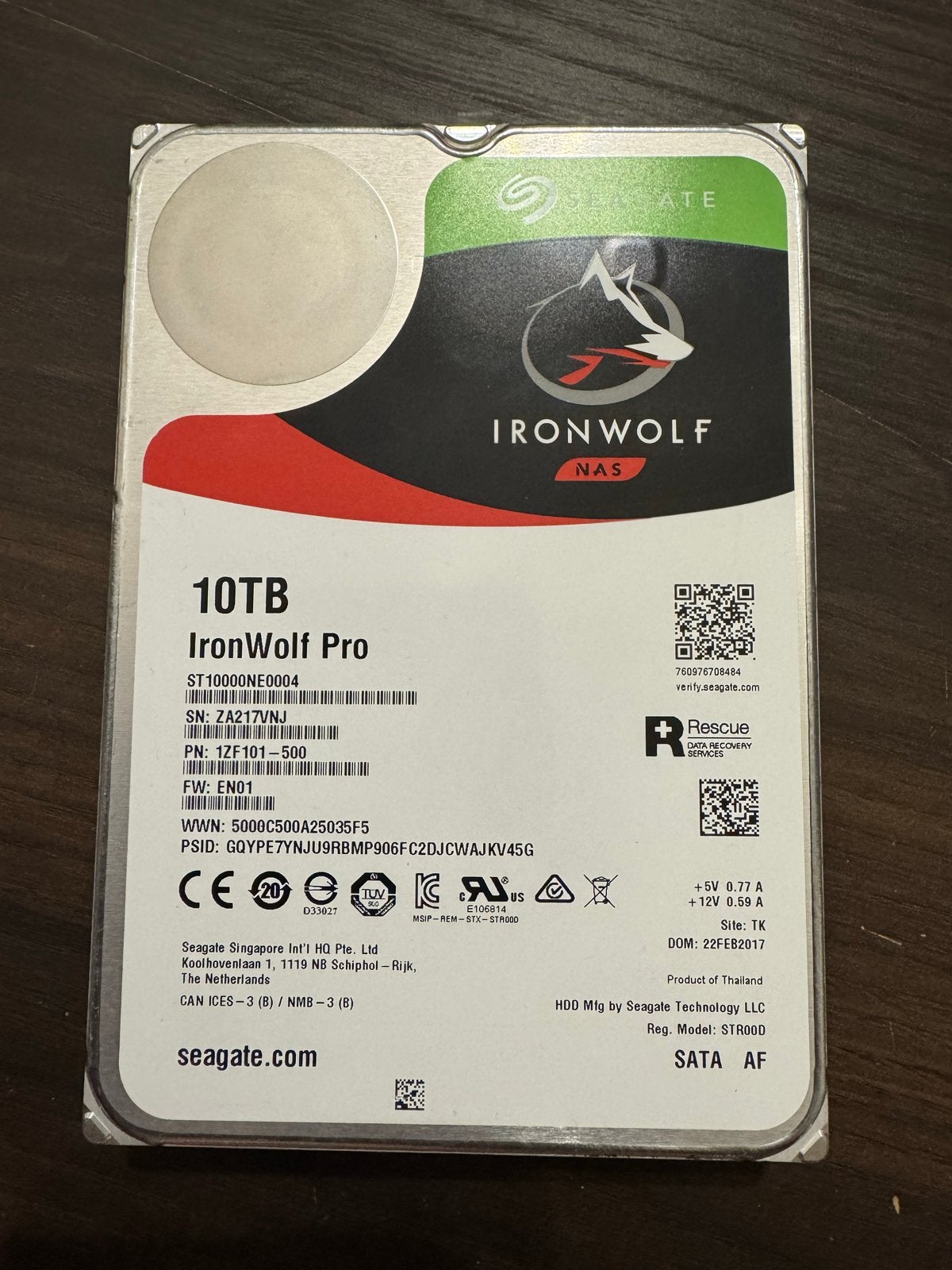 Seagate IronWolf Pro 10TB HDD - SATA, Intern, Gebruikt, Server, Ophalen of Verzenden