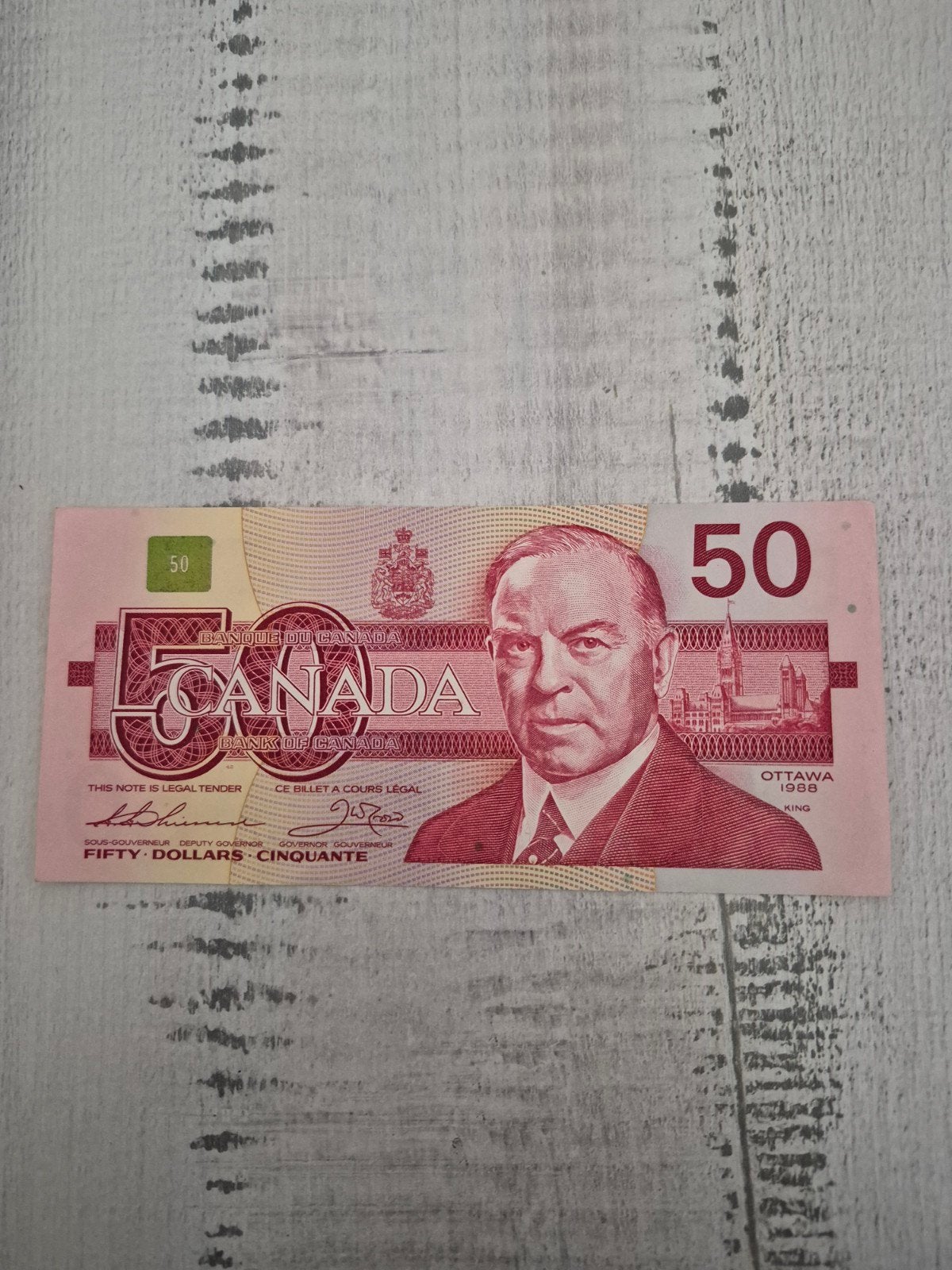 50 Canadese dollar biljet - Uil en Mackenzie King, Ophalen of Verzenden, Noord-Amerika, Los biljet